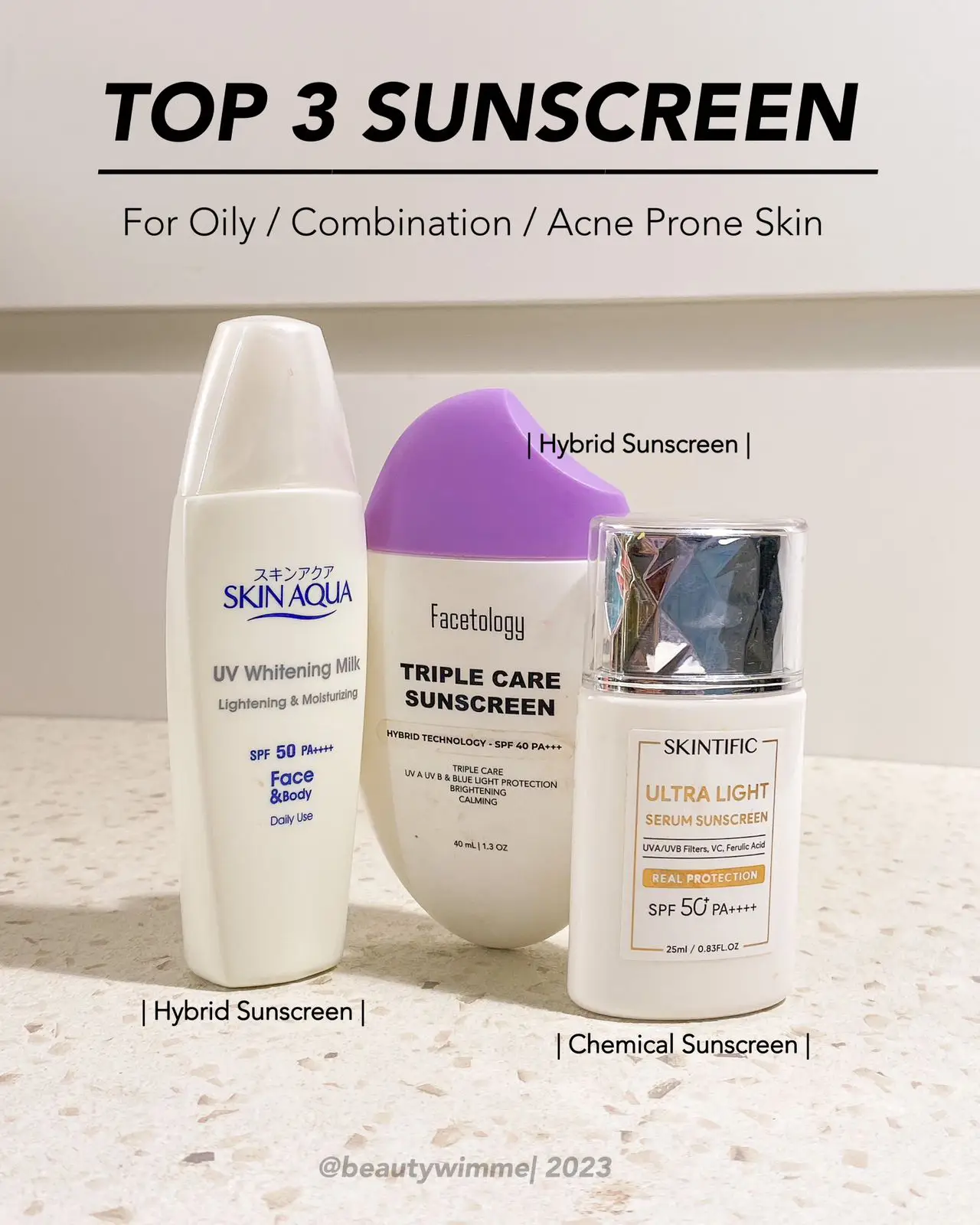 TOP 3 SUNSCREEN FOR COMBINATION OILY ACNE PRONE Galeri Diposting Oleh