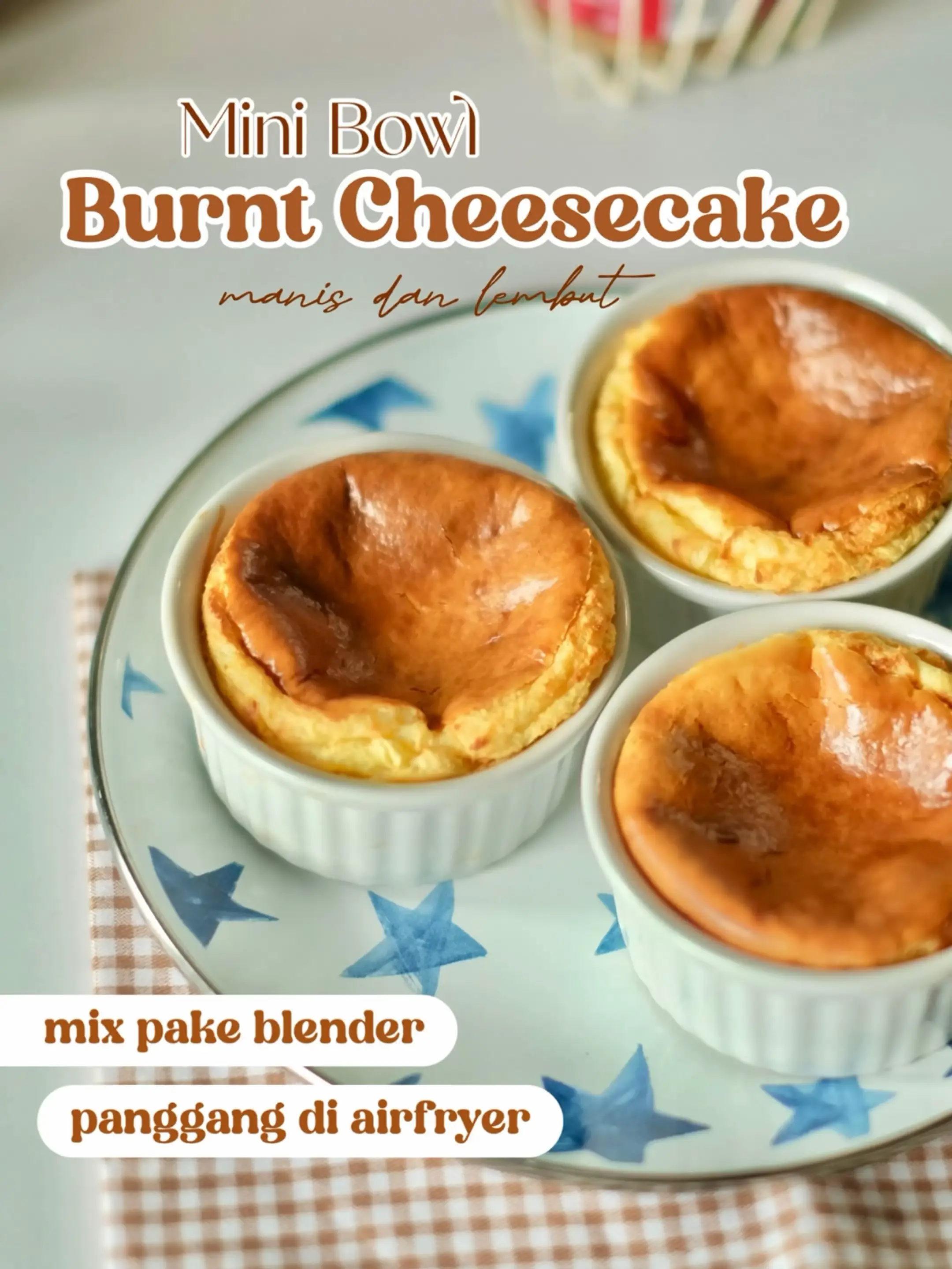 Mini Burnt Cheesecake Bowl Cuma Sekali Blender Video