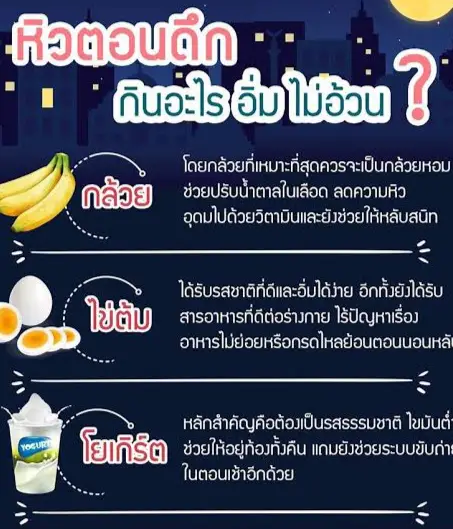 กินดึกยังไงให้ไม่อ้วน 🤔✨ | แกลเลอรีที่โพสต์โดย Spy 🧝🏽‍♀️ | Lemon8