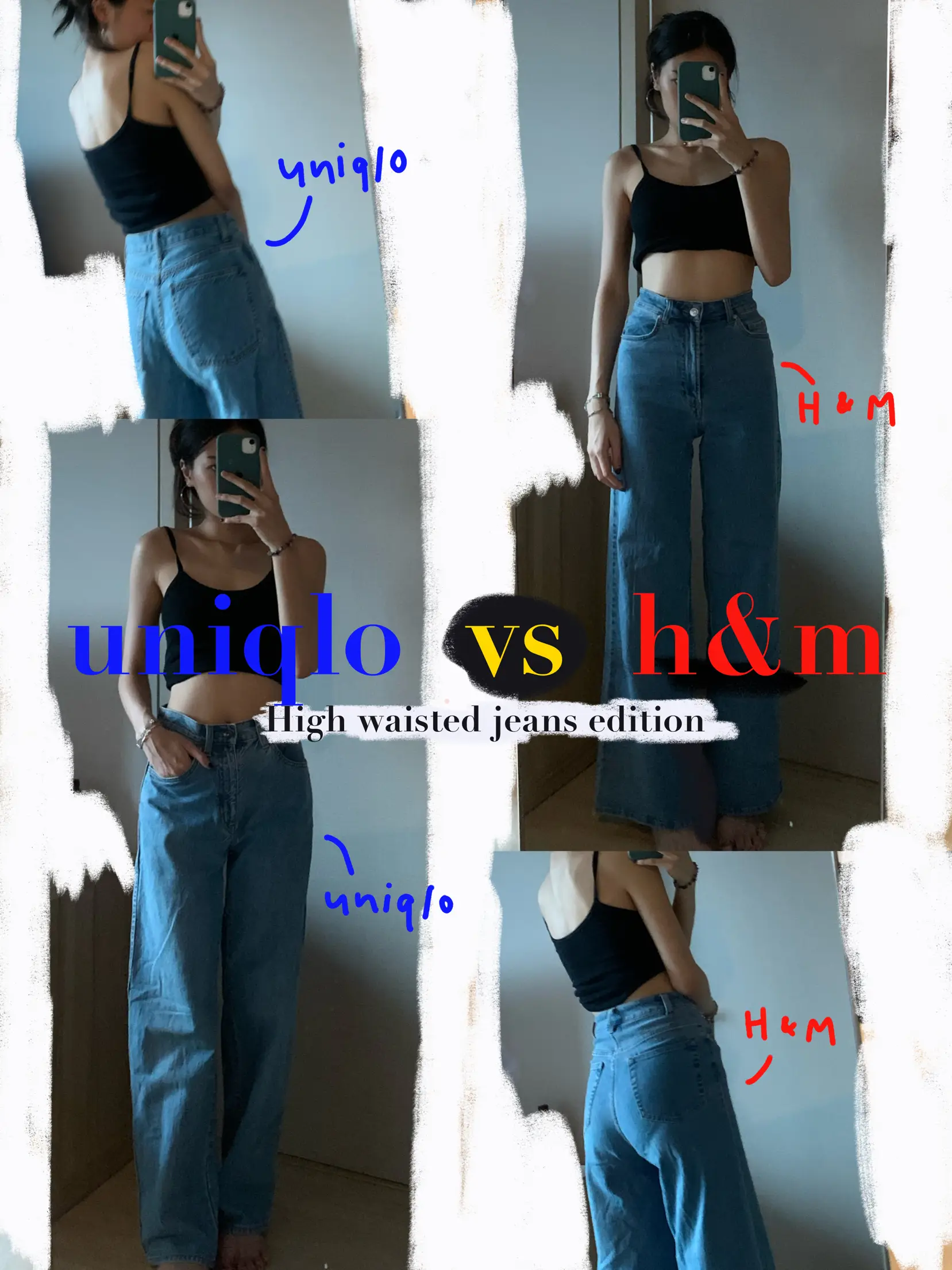 H and m clearance high waisted jeans