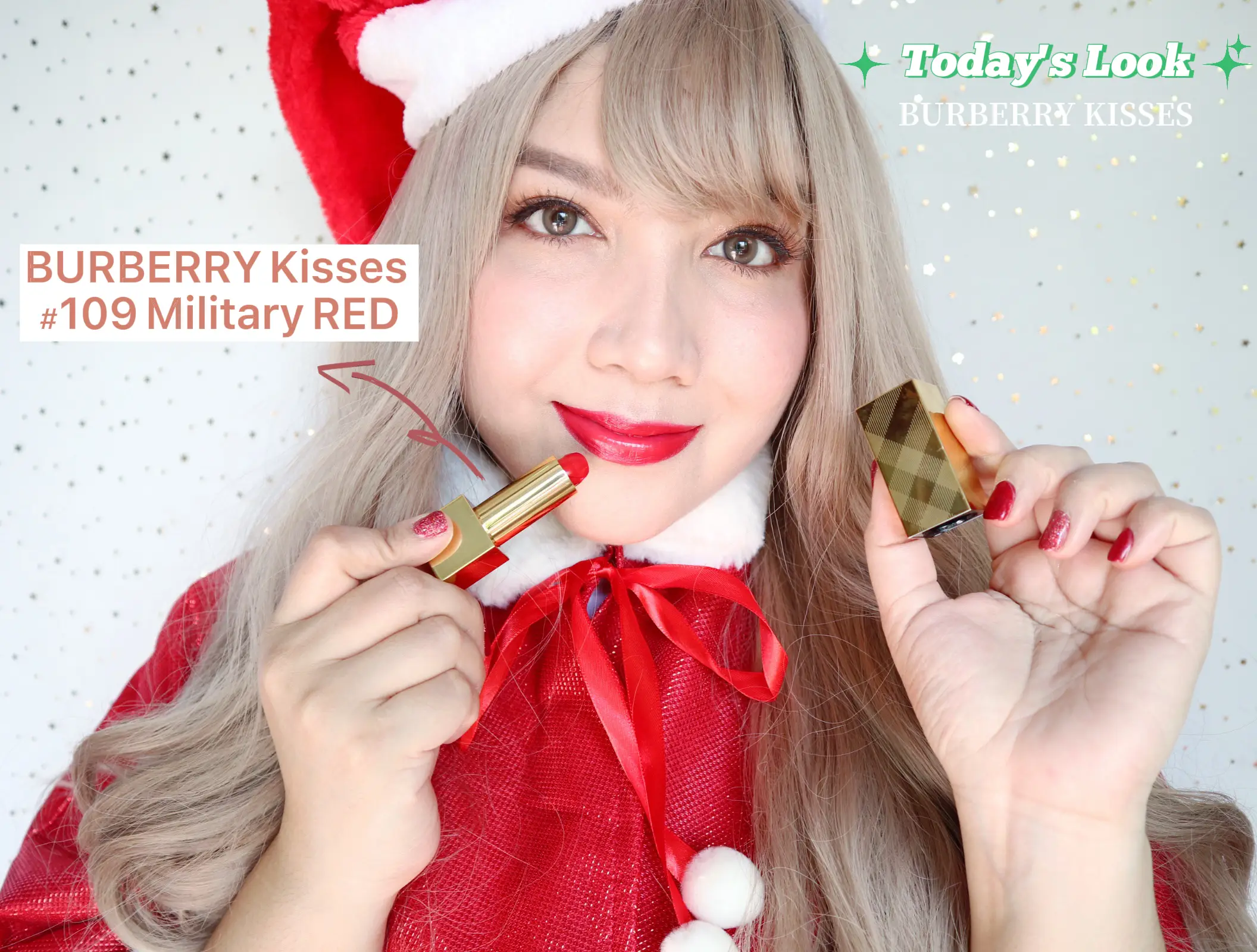 Burberry kisses shop military red