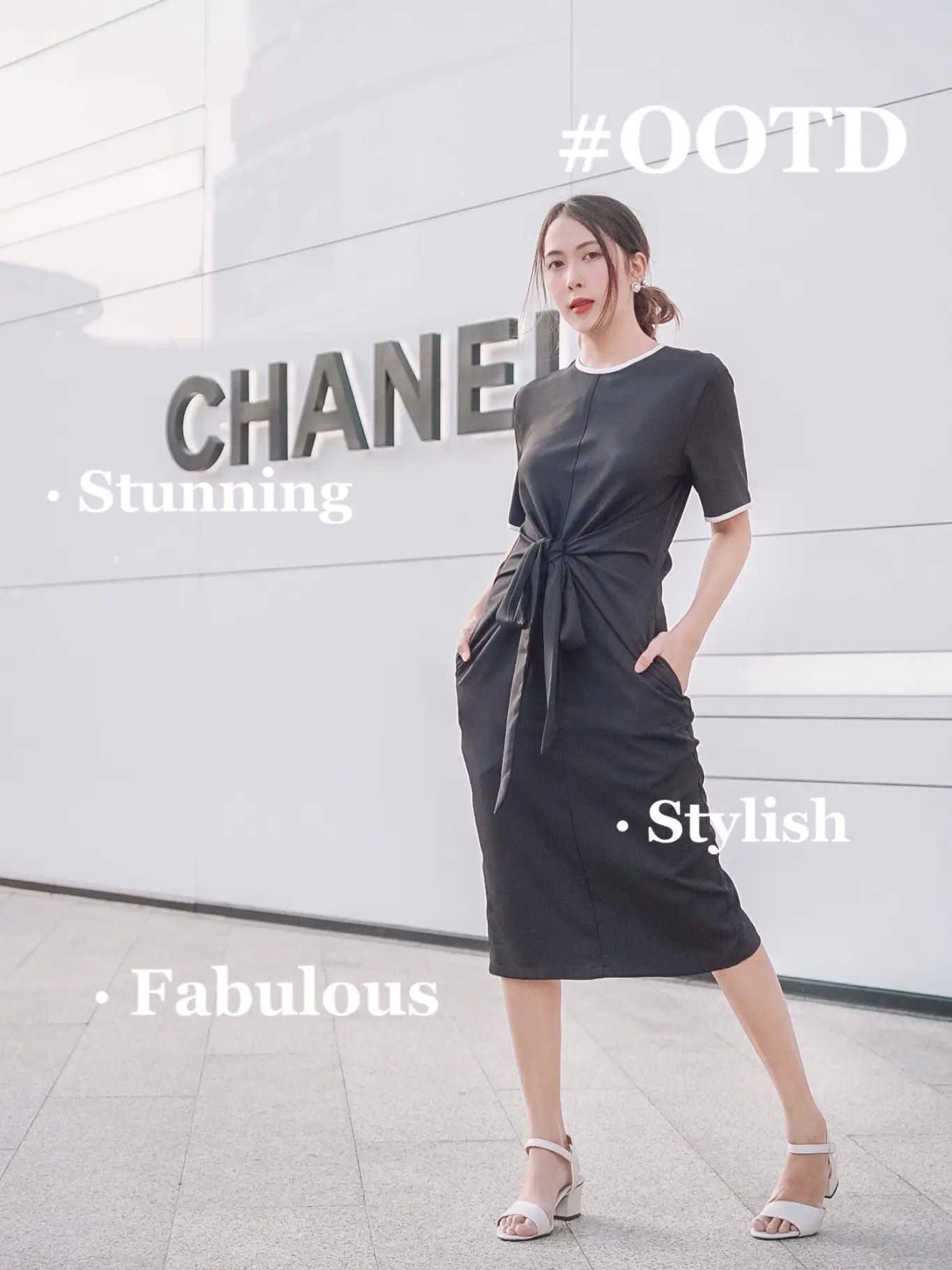 RDV-2R3VAGU51T9 BLK&WHITE DRESS