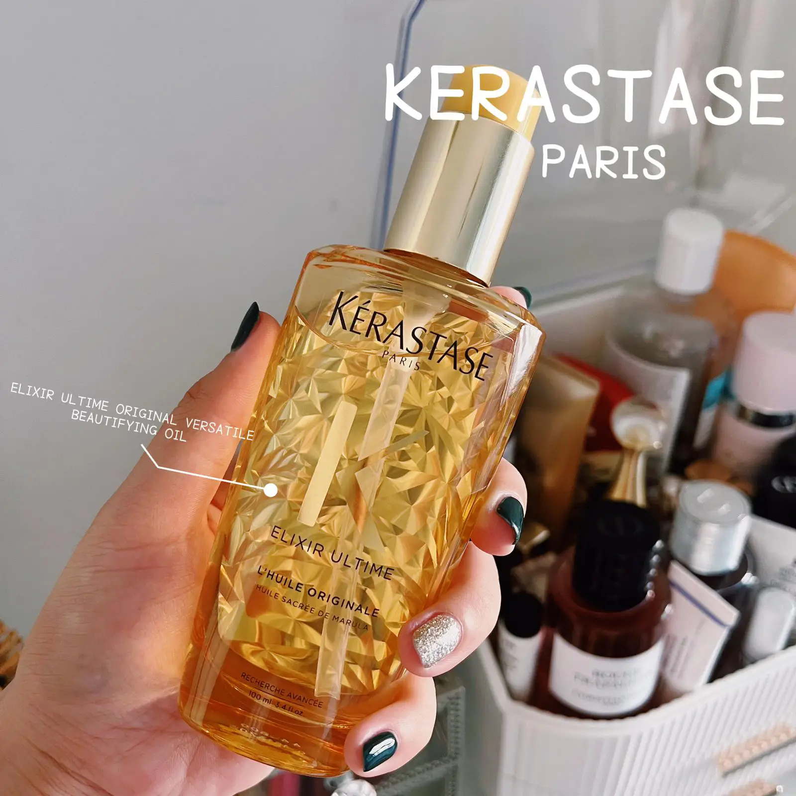 Kerastase Elixir Ultime L'Huile Originale Versatile Beautifying Hair Oil,  3.4 fl oz