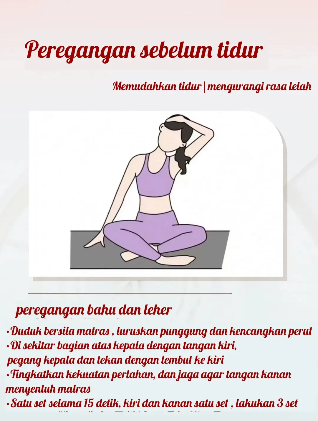 5 Gerakan Peregangan Sebelum Tidur 🛌 Galeri Diposting Oleh Work Out