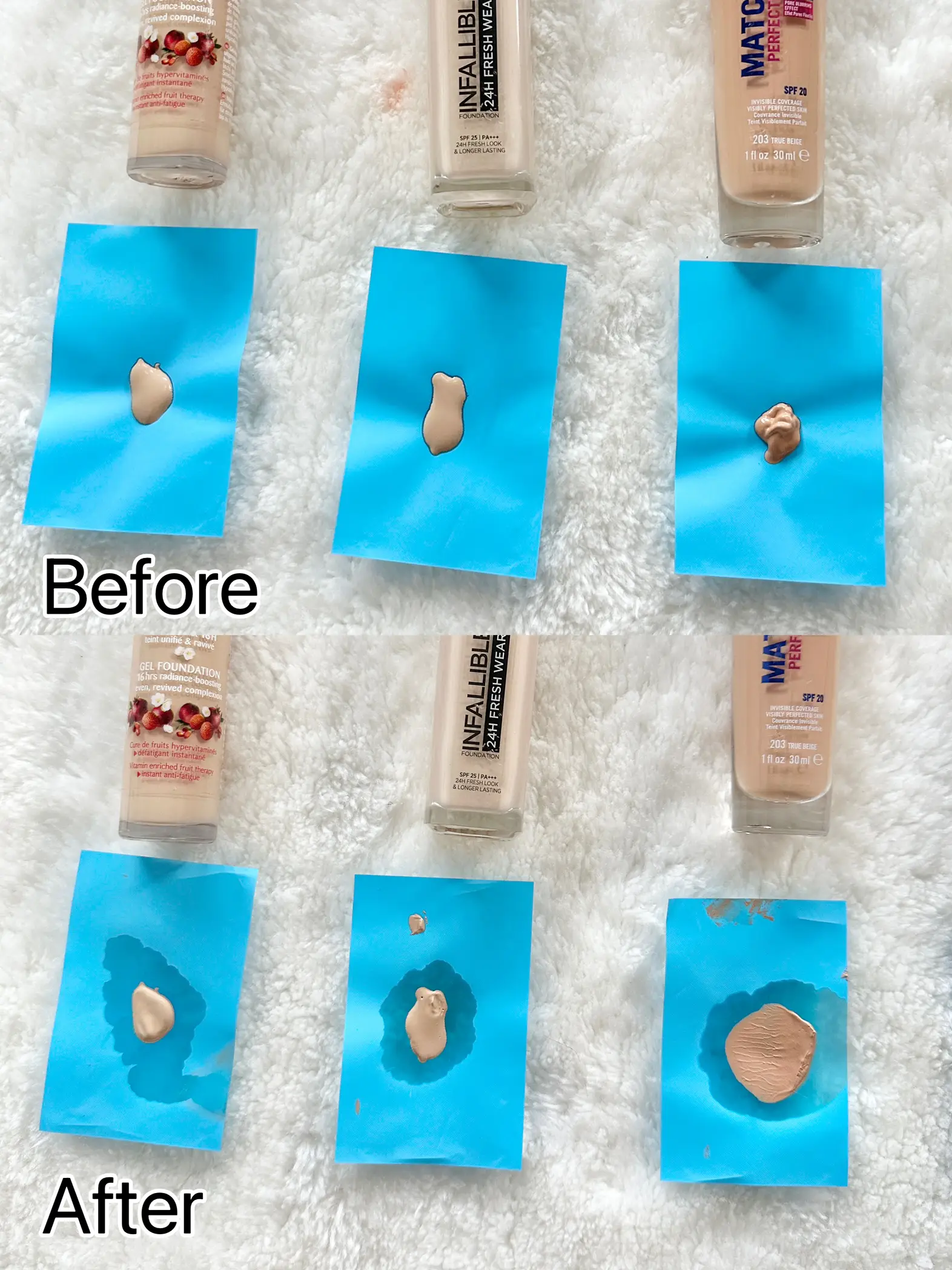 Foundation Oil Test Oily To Dry Skin