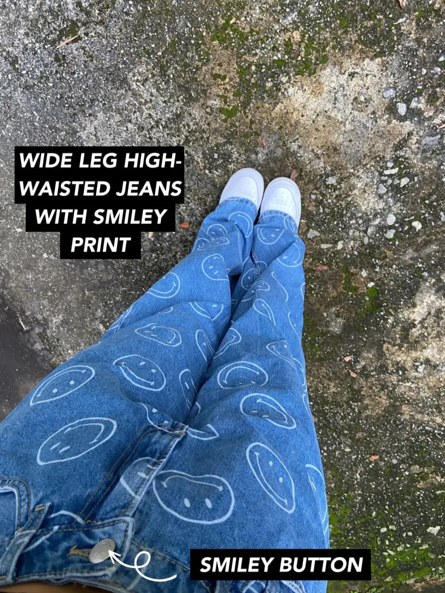 Fashion | Y2K Smiley Printed Jeans | Gallery posted by kreistel