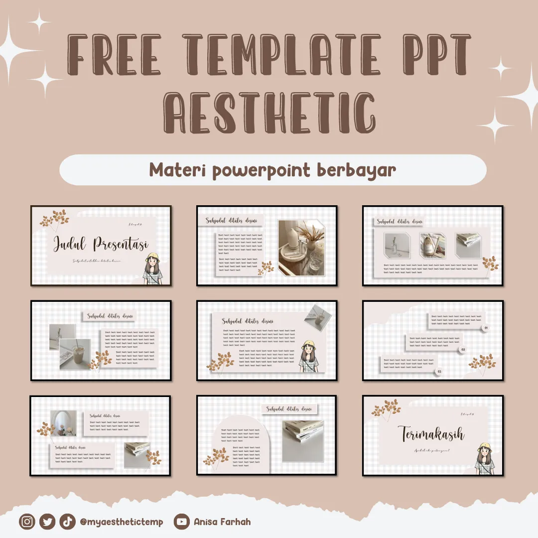 TEMPLATE POWERPOINT AESTHETIC | Galeri diposting oleh myaesthetictemp