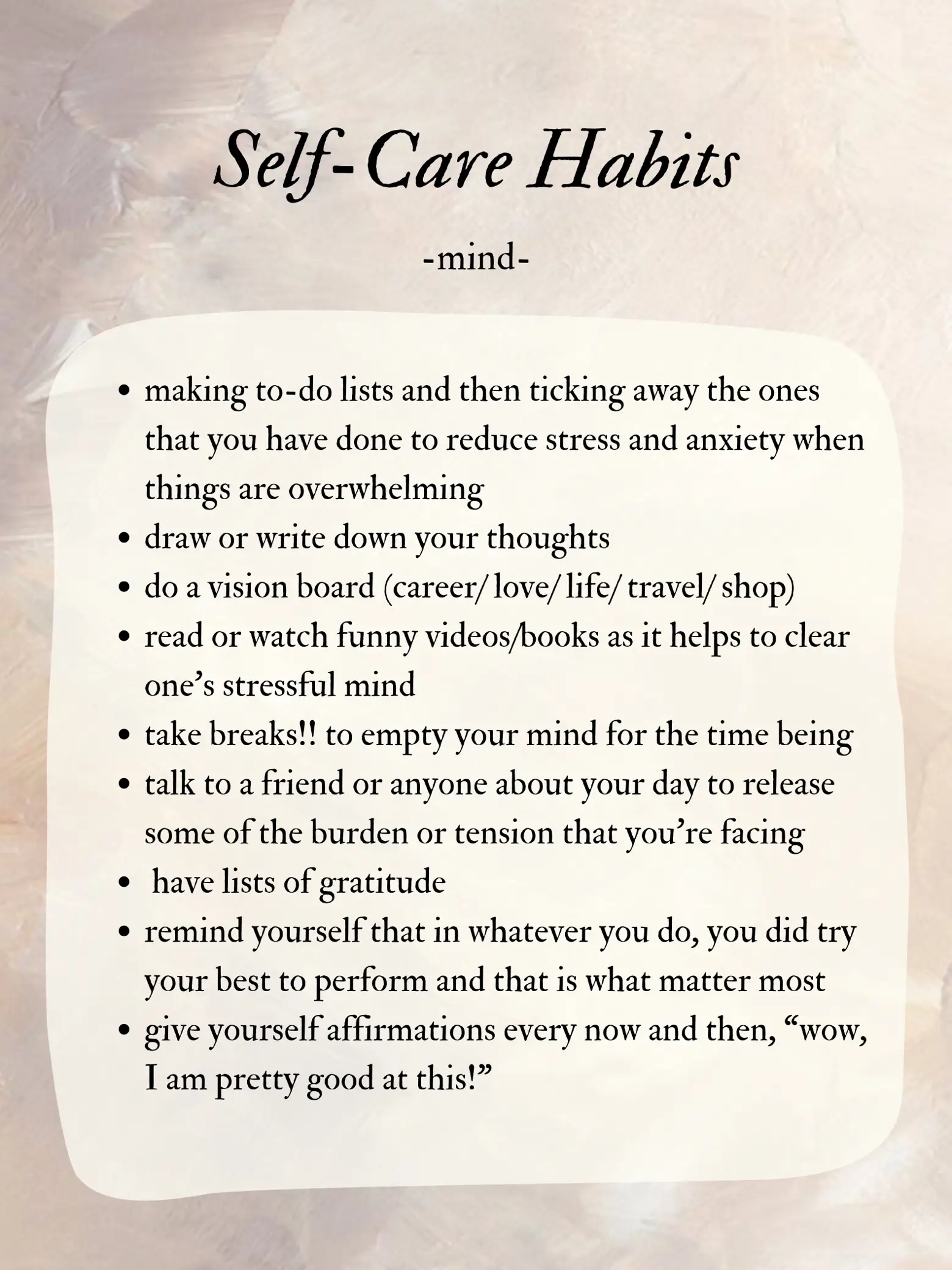 Self-Care Habits (body, mind and soul)'s images(4)