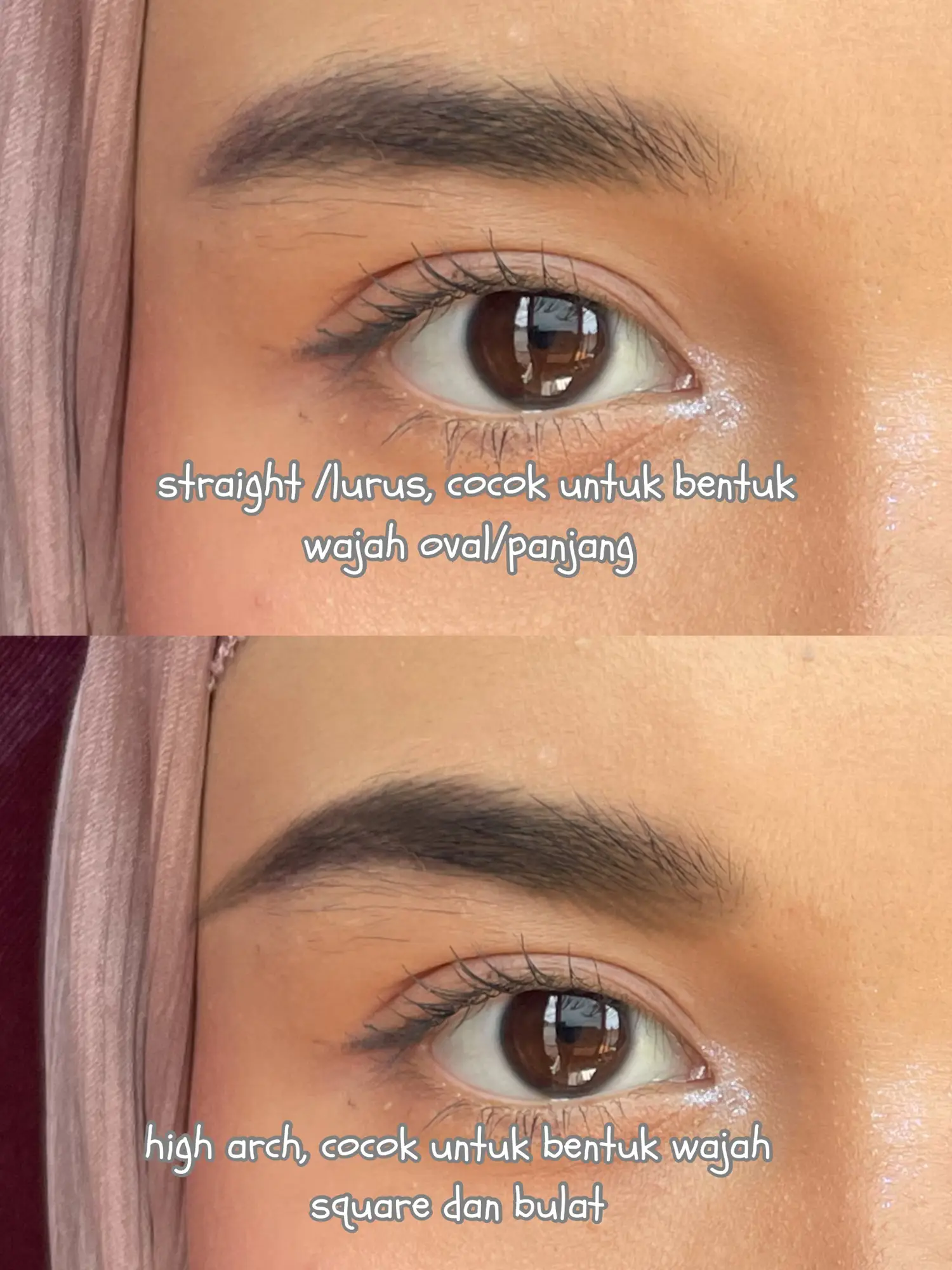 Brows shape sesuai dengan bentuk wajah 👀🤍 | Gallery posted by Echa Nabila  | Lemon8