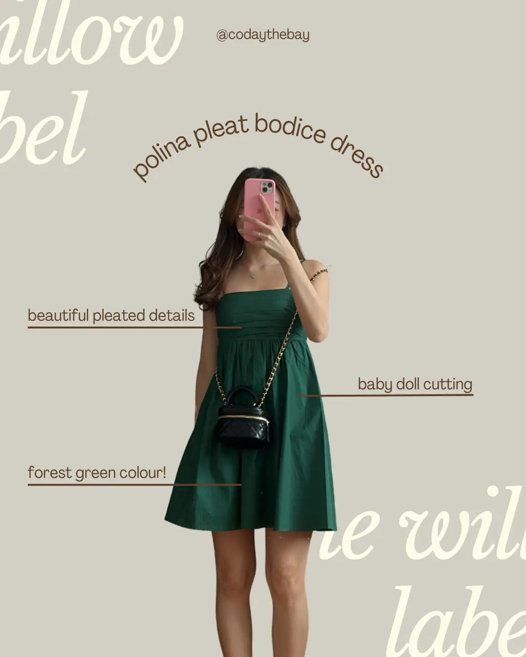 Olive - Button Check Babydoll Dress, in three colours