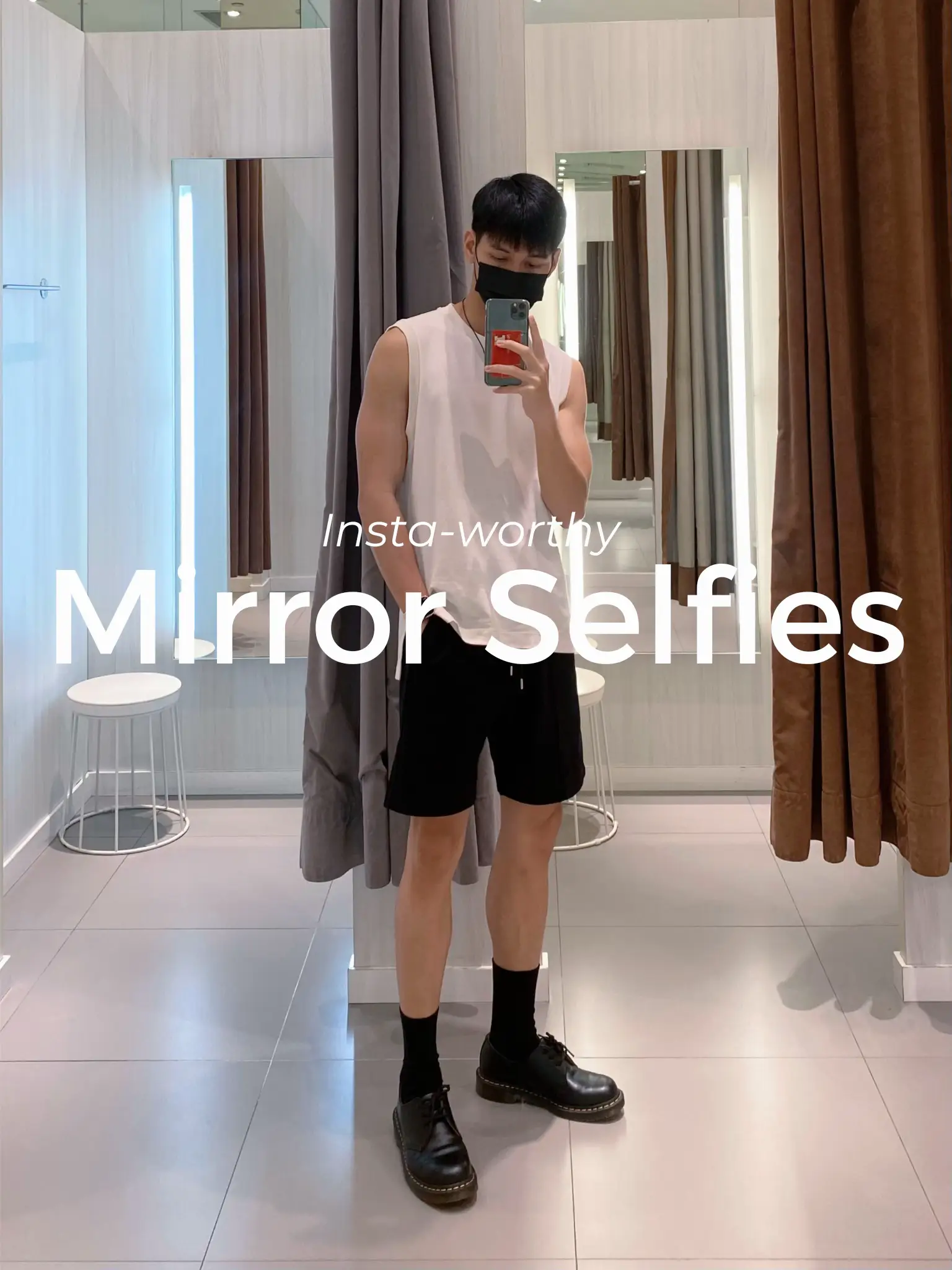 Person Taking Selfie in Mirror