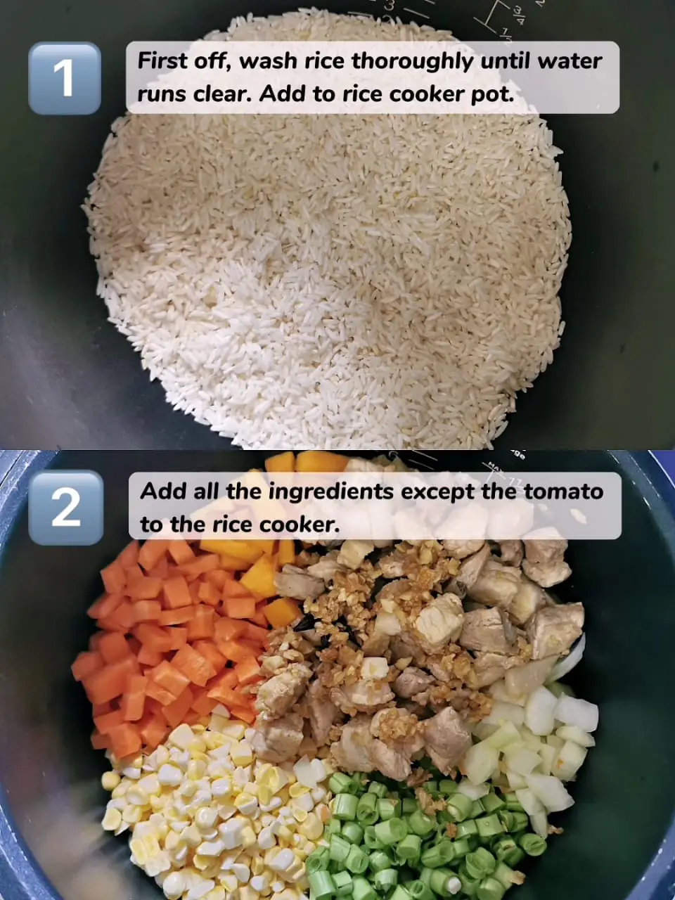 Rice cooker recipe, One pot meal, Easy cooking recipe, 一锅熟, สูตรหม้อหุงข้าว