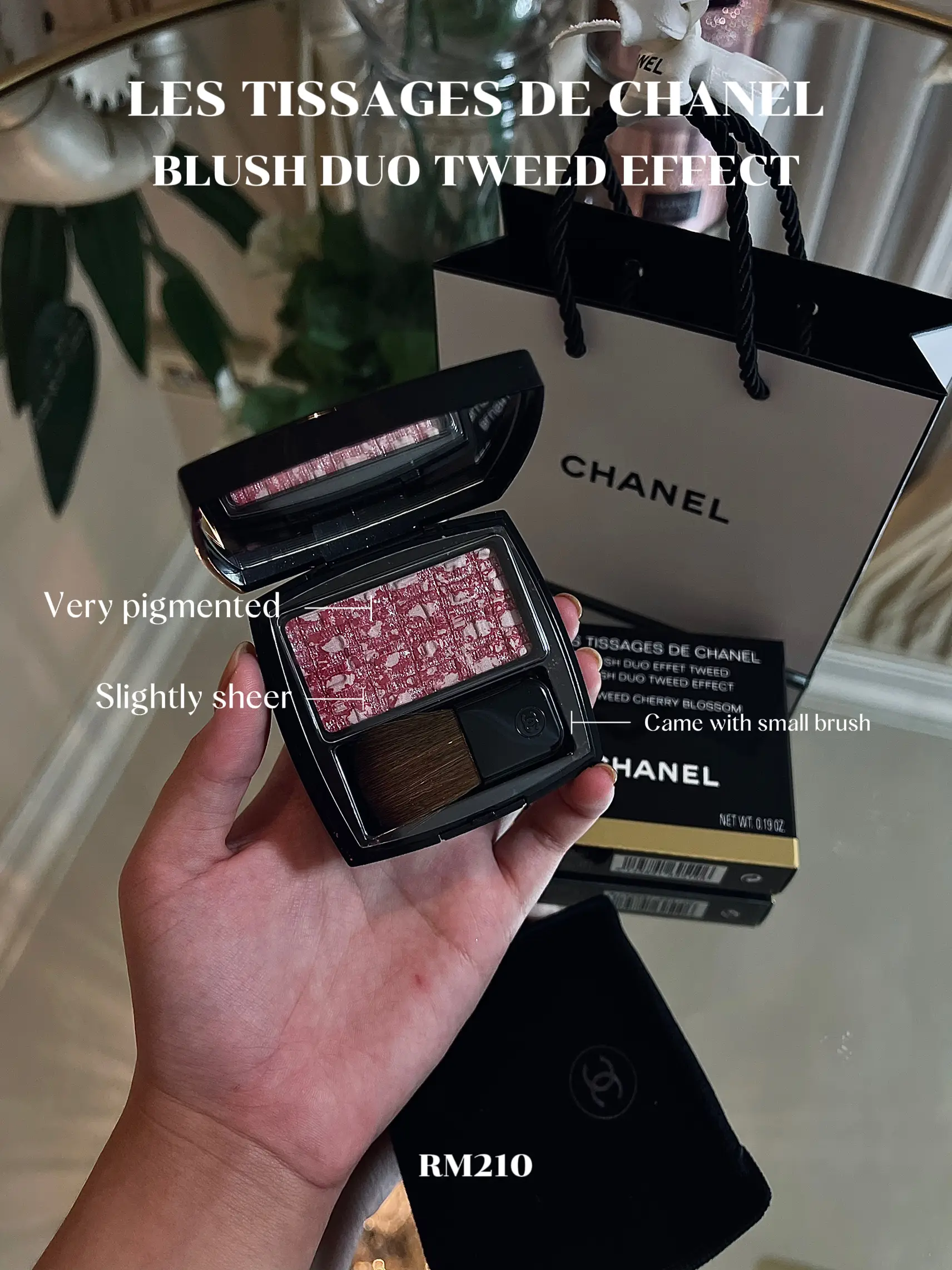 CHANEL LES TISSAGES DE CHANEL BLUSH DUO TWEED EFFECT, 10 Tweed Pink
