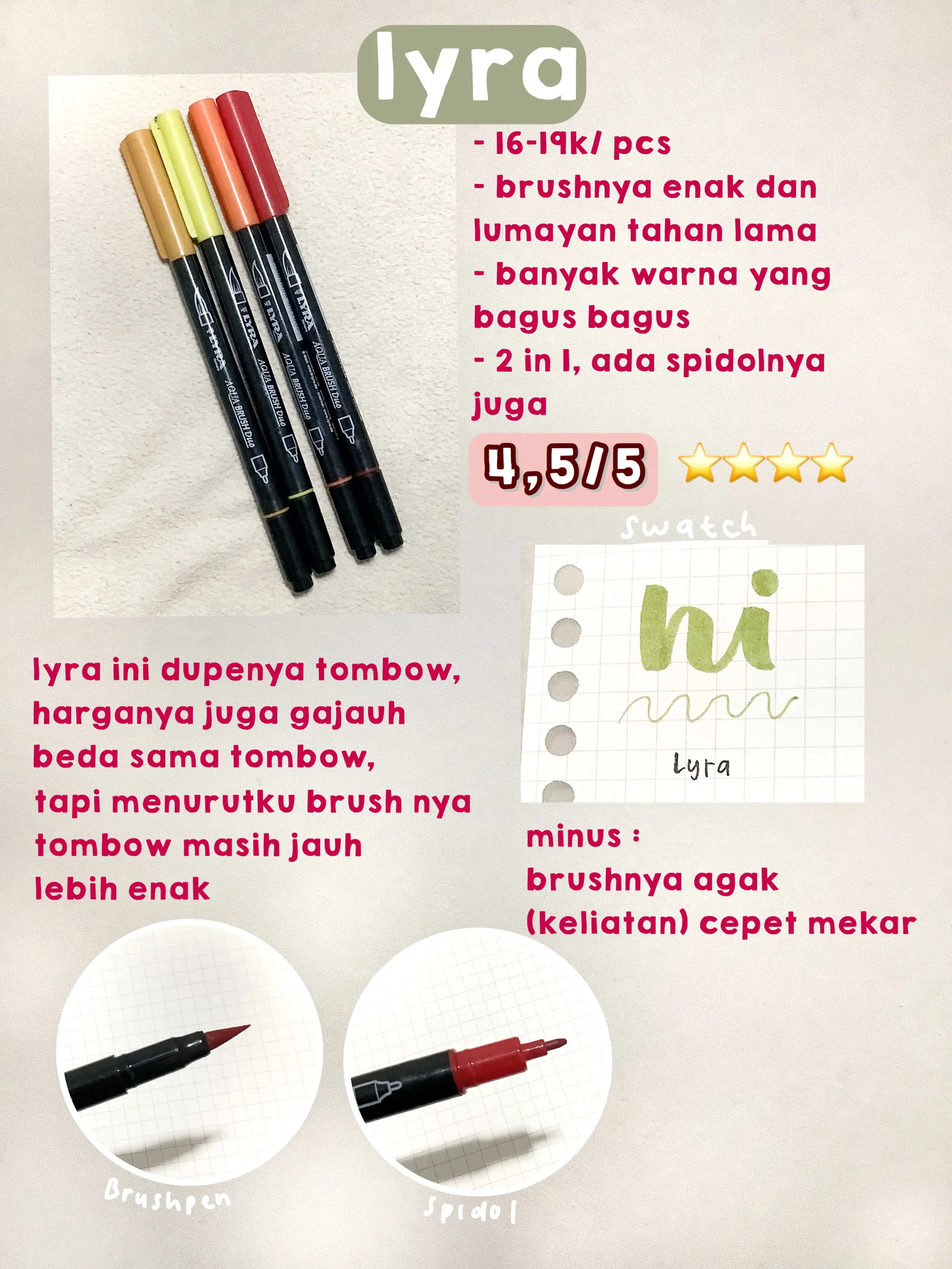 Jual Lyra Aqua Brush Duo - Dual Brush Pen (Varian 3)