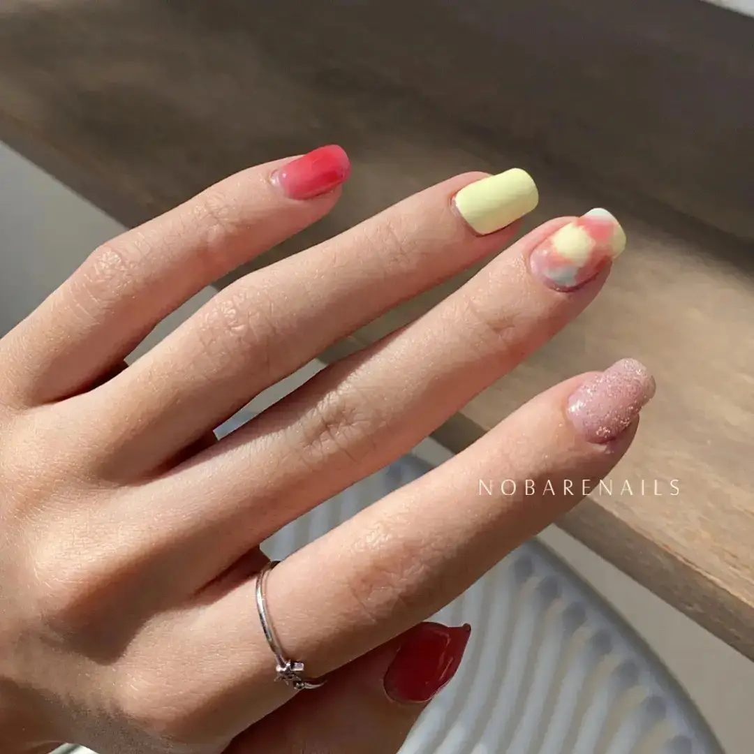 🌈🌷 korean nails art🌻💖 | Gallery posted by No bare nails | Lemon8