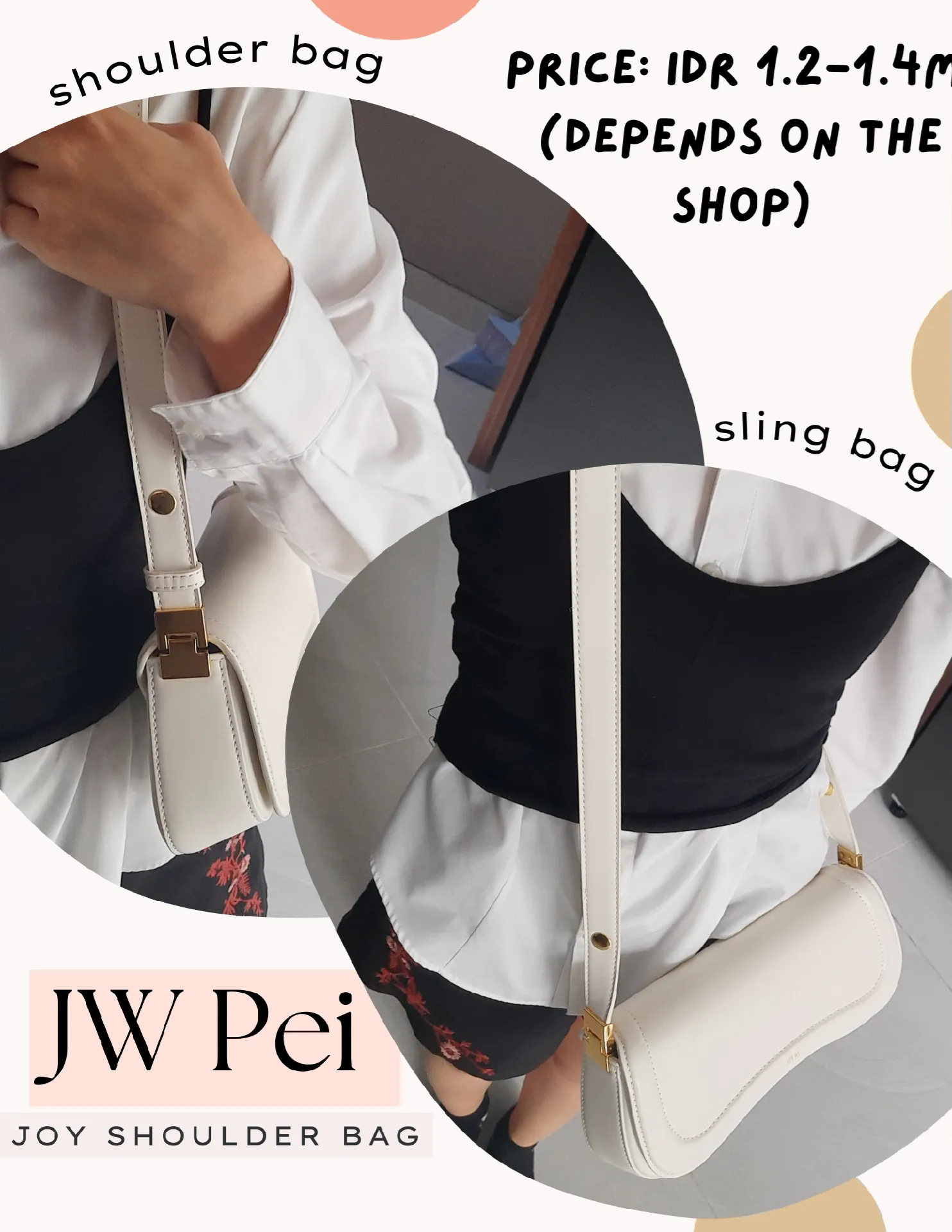 JW PEI Joy Faux Leather Shoulder Bag in Pink