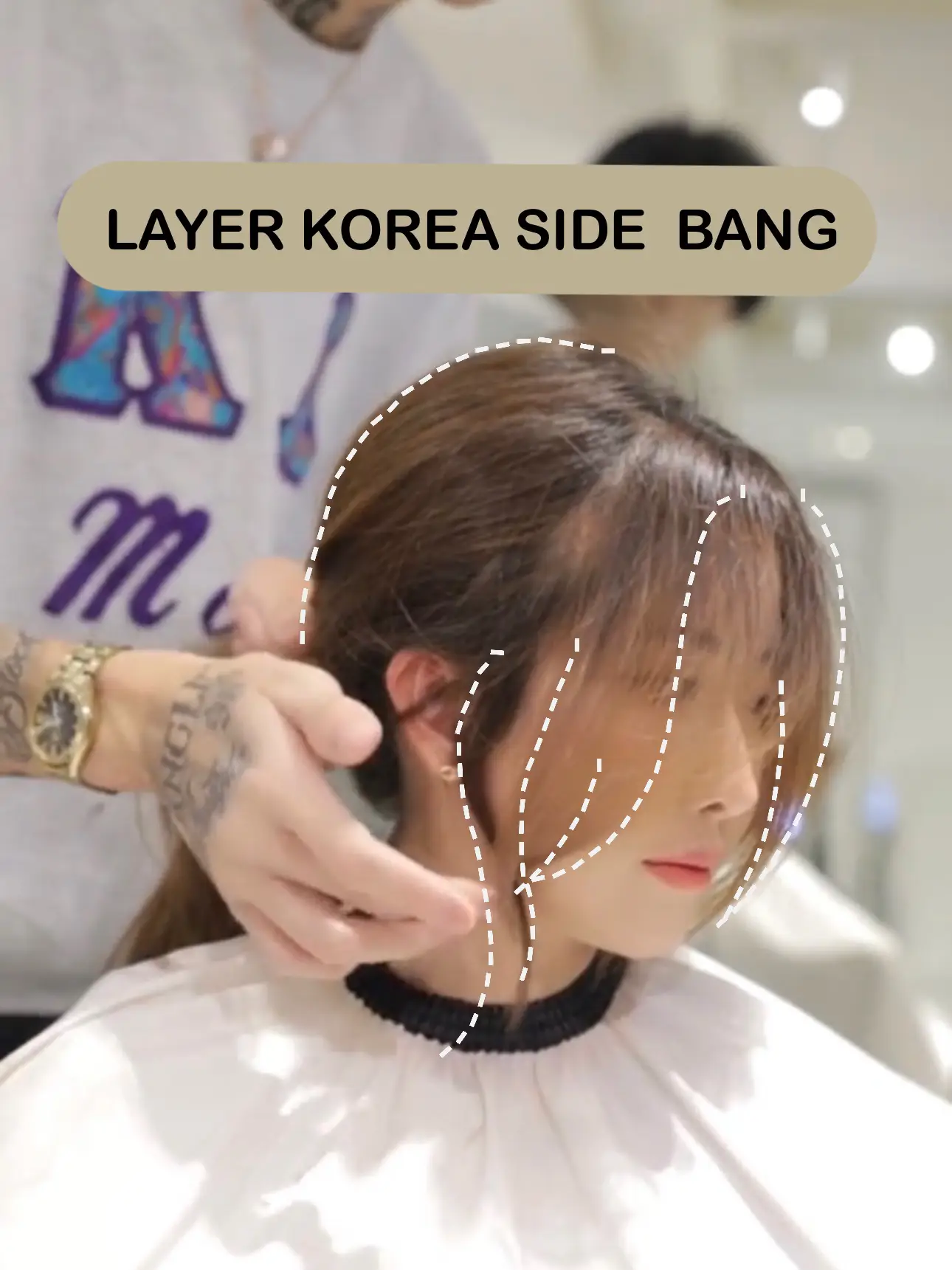 korean side bangs