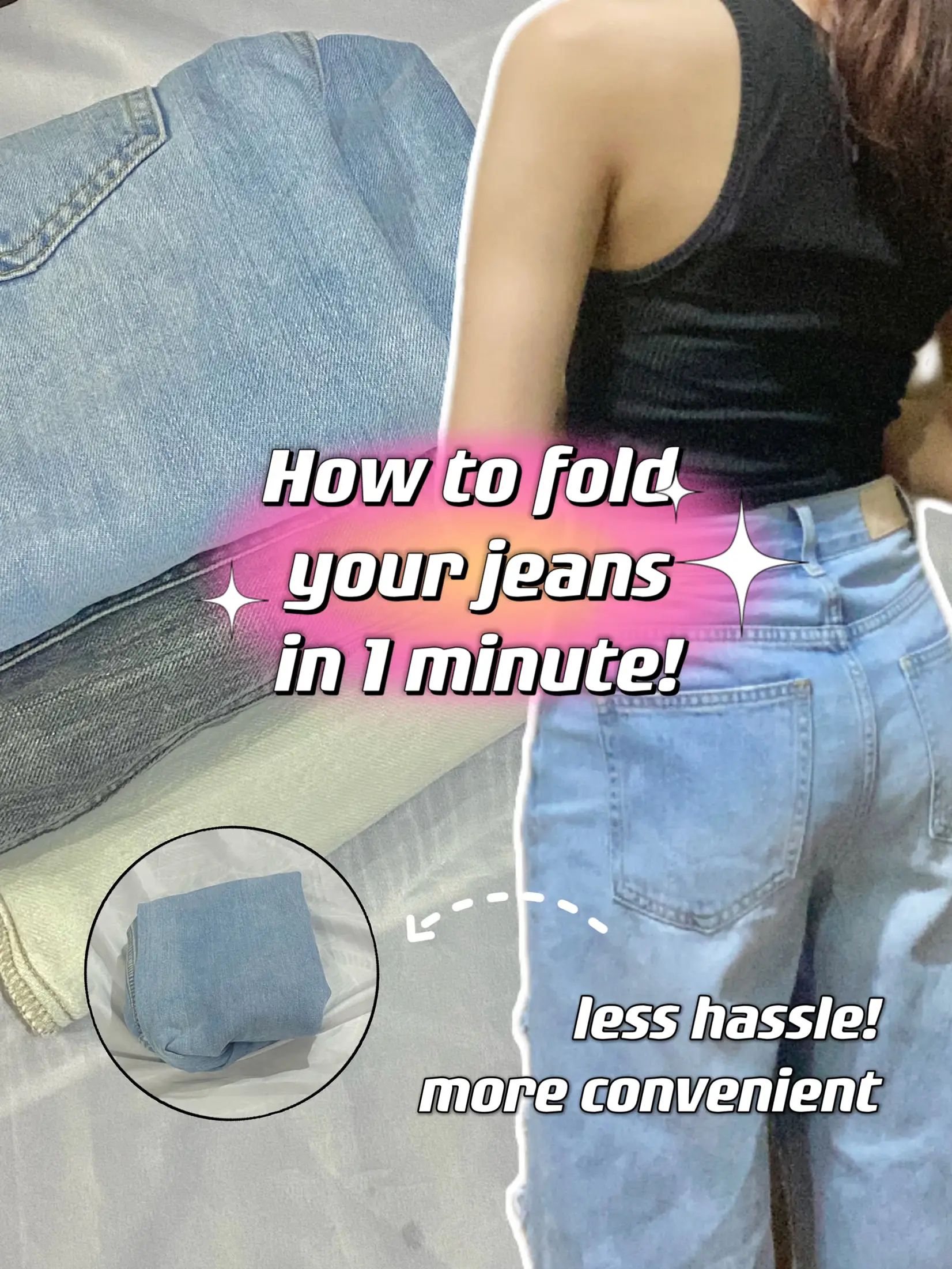 Perfect length jeans/pants in seconds with this method 🤯👖 SAVE