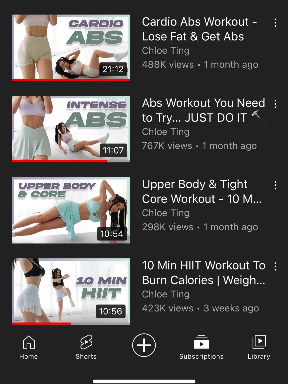 Chloe ting best sale workout 10 min