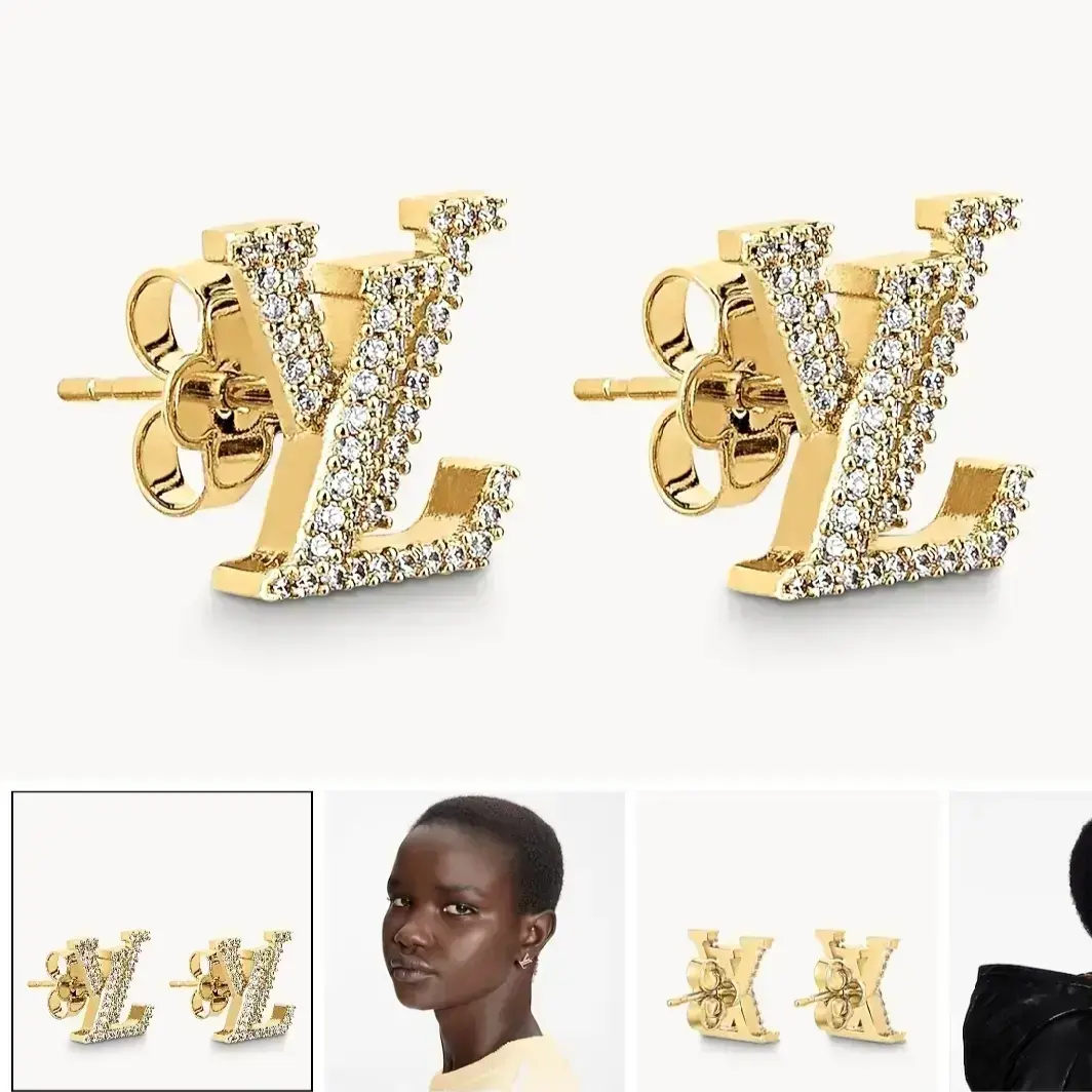 Louis Vuitton LV Iconic Earrings Silver/Rhinestone