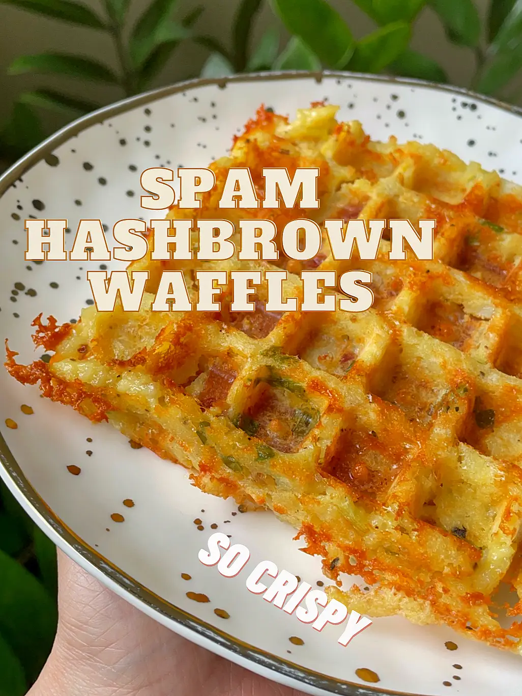 Ham and Cheese Hashbrown Waffles - Damn Delicious