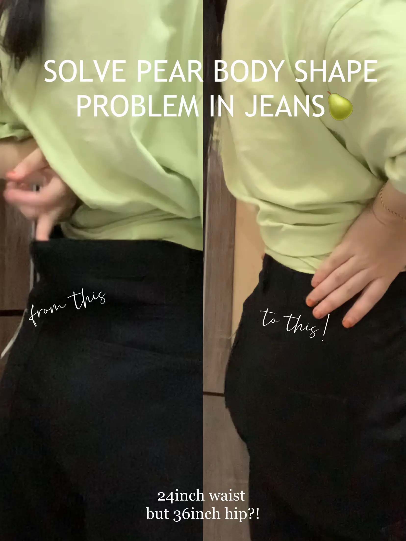 pear body shape jeans