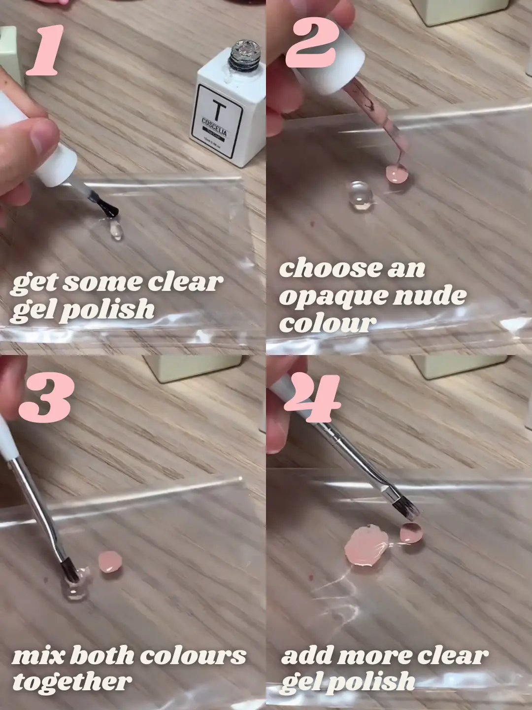 how to make sheer base gel polish 💅🏻