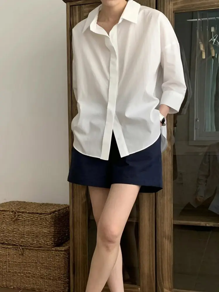 Vintage Streetwear Harajuku Sexy Women Blouse Crop Top Korean Style Trends  Black White Long Sleeve Shirt Female Tunic Chic