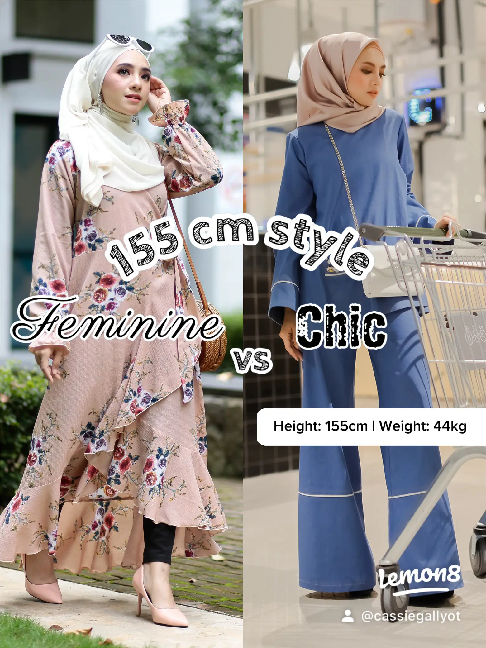 155cm style, Feminine vs Chic | Galeri disiarkan oleh Cassie