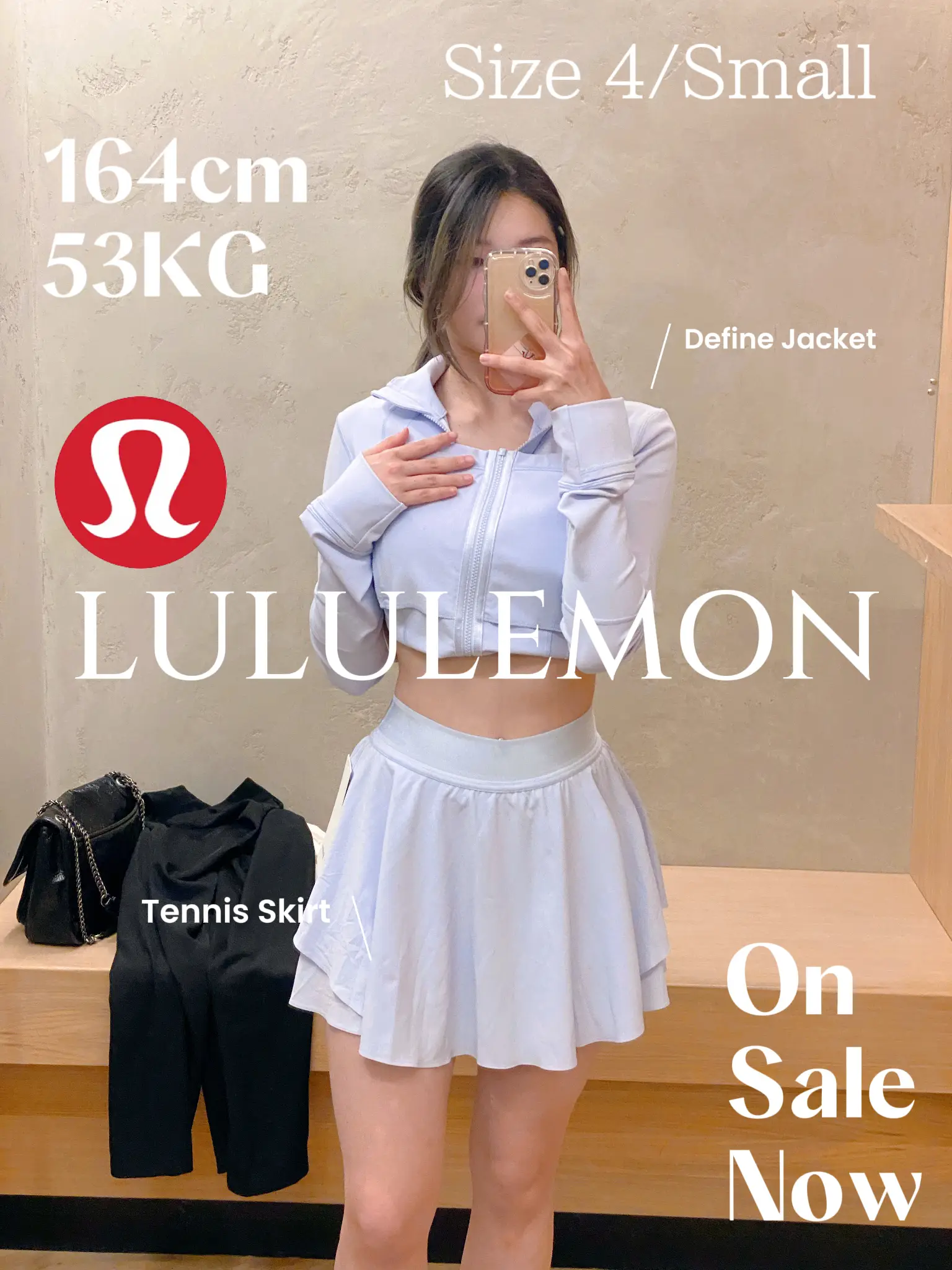Nulu Cropped Define Jacket size 6 vs 8 comparison (measurement in  comments😘) : r/lululemon