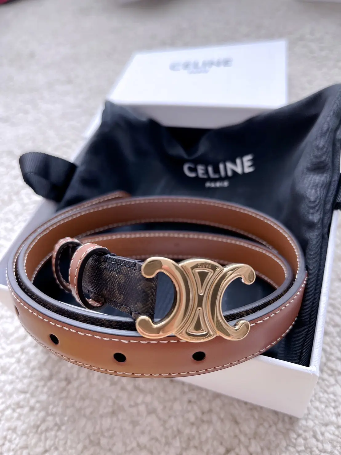 CELINE Unboxing and Review: CELINE Nano Belt Bag and Medium Triomphe Belt 