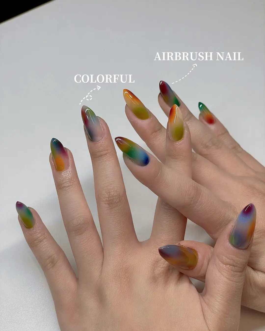 Airbrush  Nails design with rhinestones, Airbrush nail art, Pretty nail  art designs