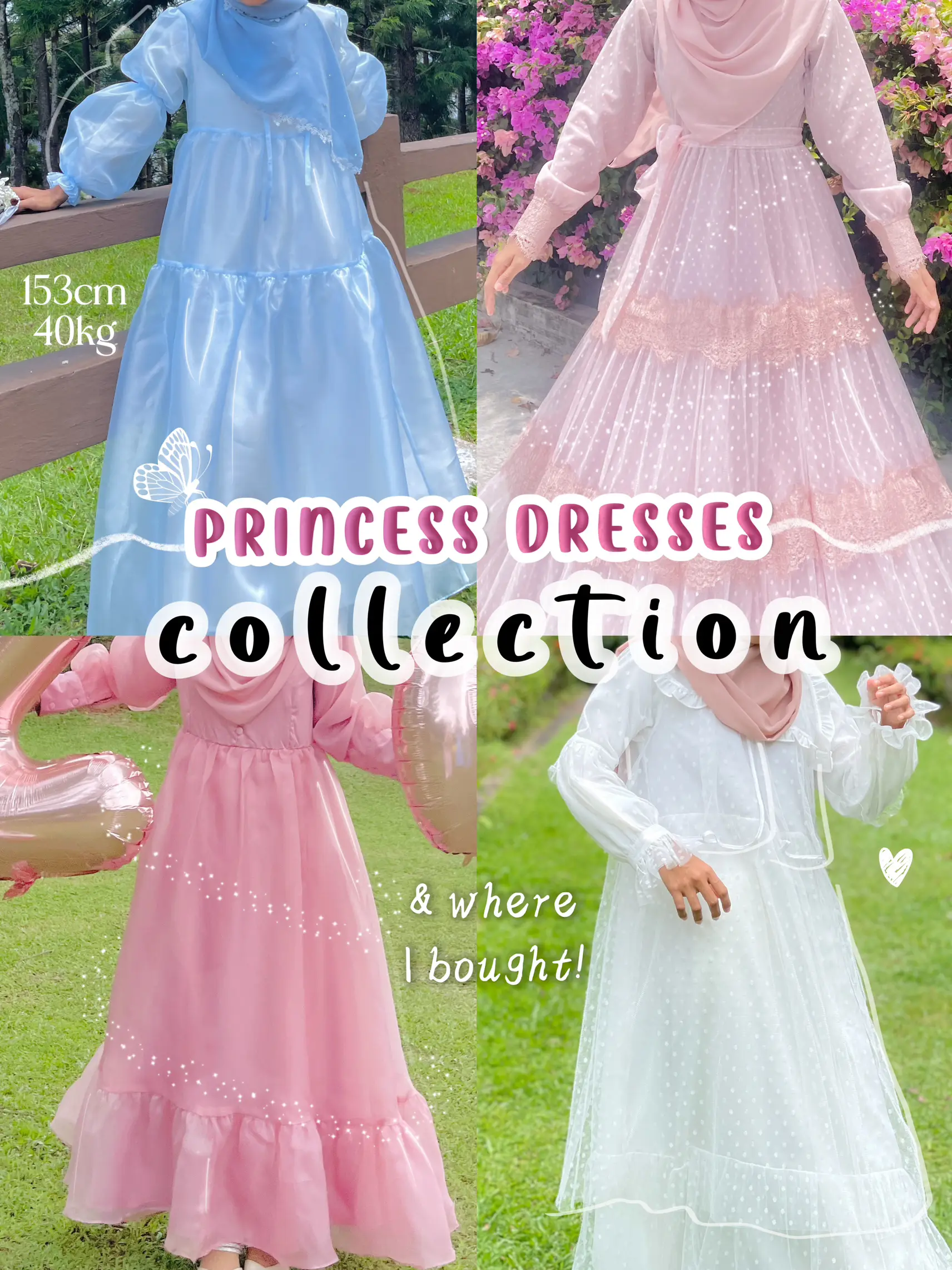 Kids Girls Dress 🇲🇾 Girls Dress Lace Pageant Prom Gown Flower Blue Pink  Red Purple Gown Baju Gaun Perempuan Cantik