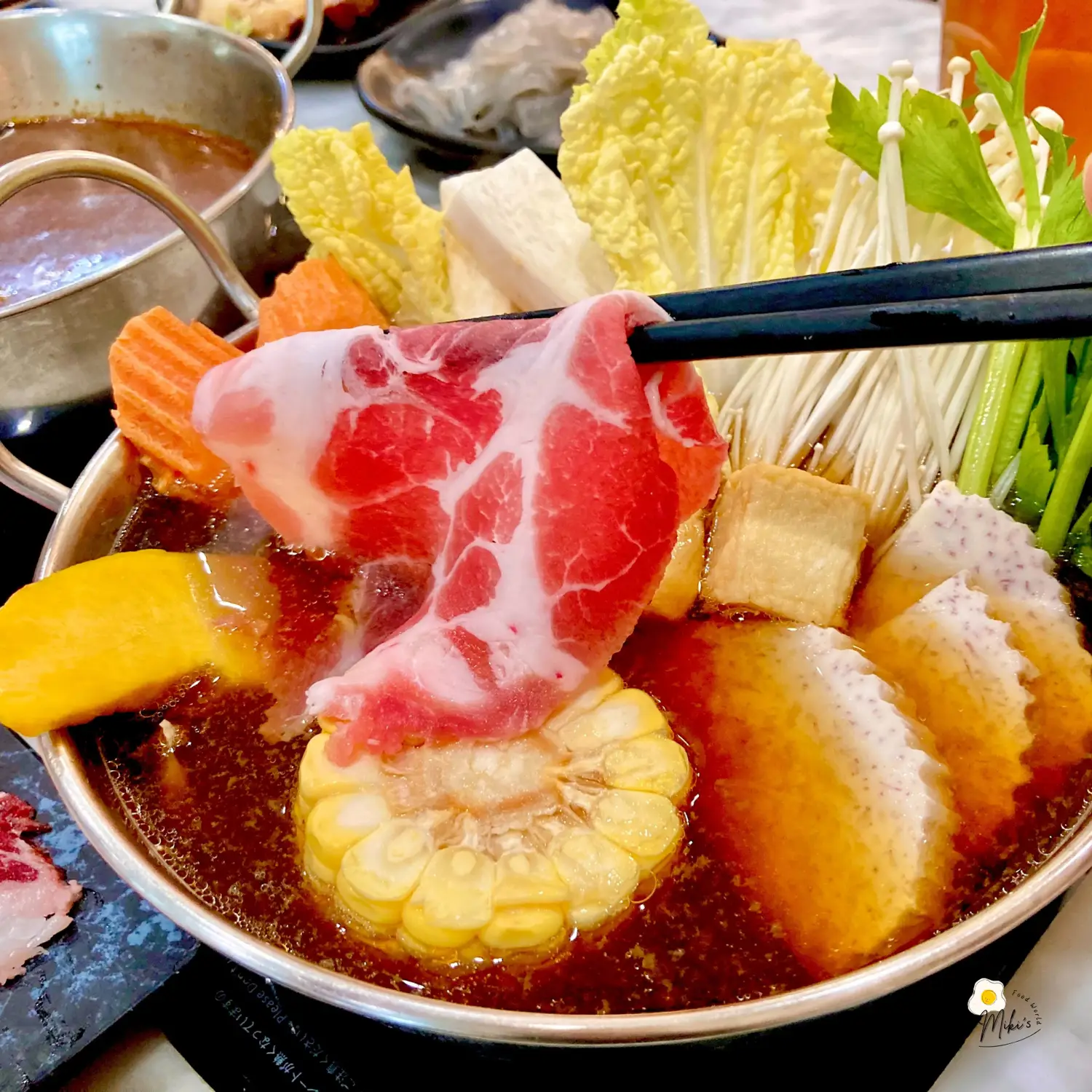 Shabu Shabu with 2 Types of Dipping Sauces and Egg-Drop Zosui