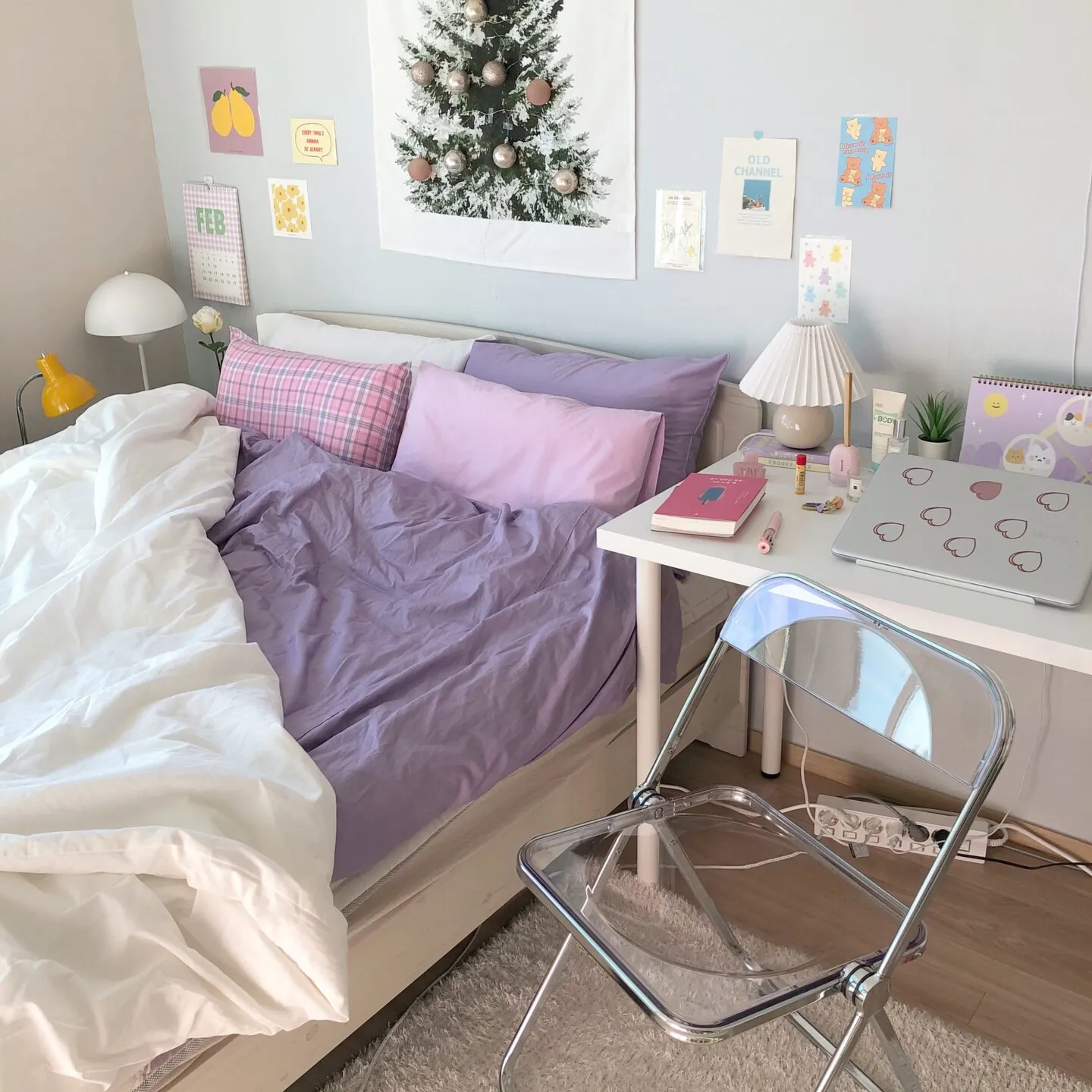 Minimalist Bedroom Idea Pastel Tone So Cute ♫💜, Gallery posted by I am  Wanan