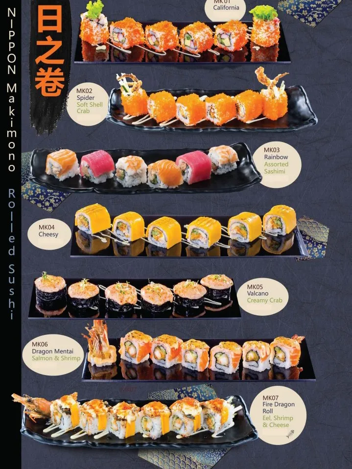 Nippon 2024 sushi menu