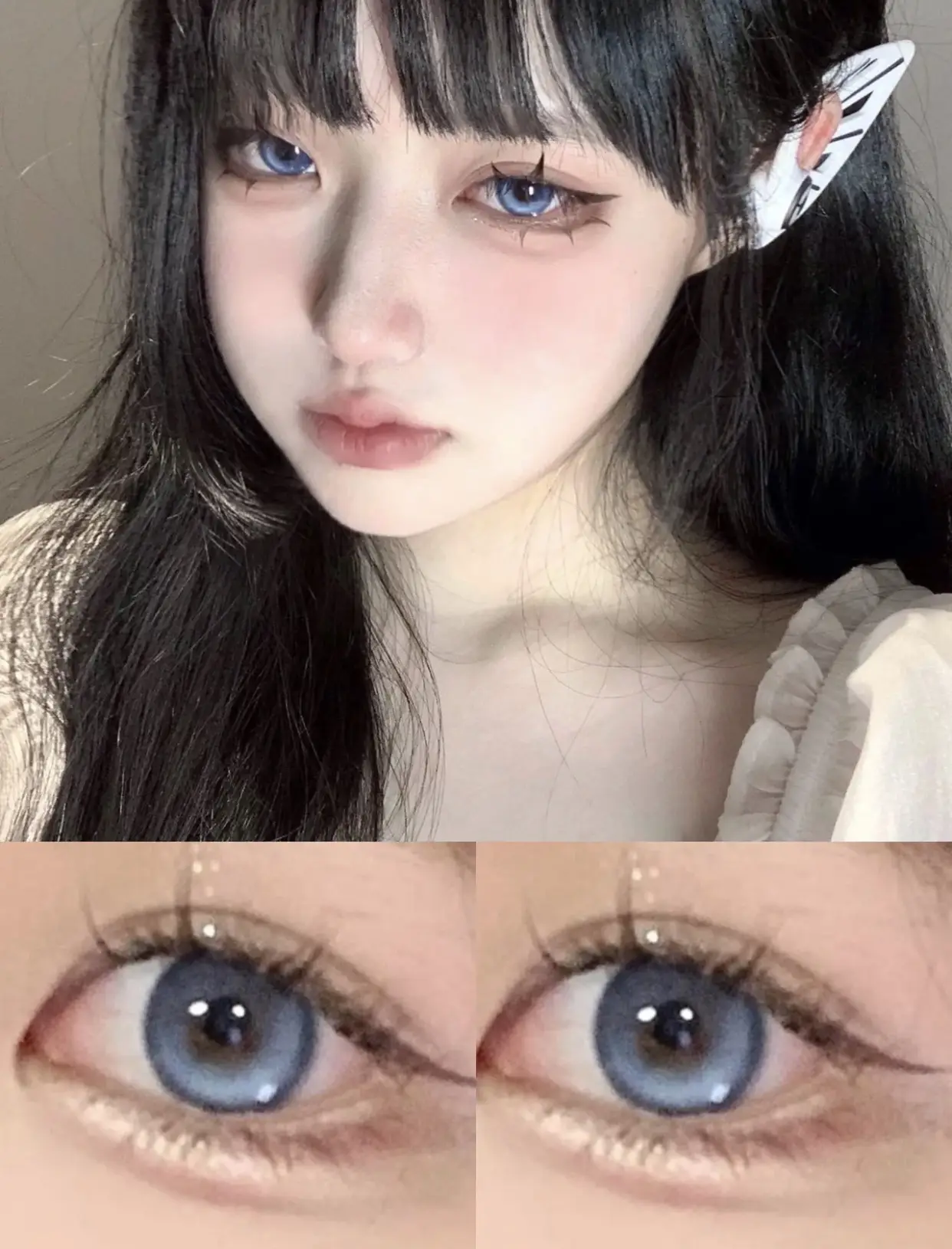 LENS COCONUT MILK BLUE🔥SIAPA PAKAI SIAPA CANTIK‼️ | Gallery posted by Eyes  Inspire | Lemon8