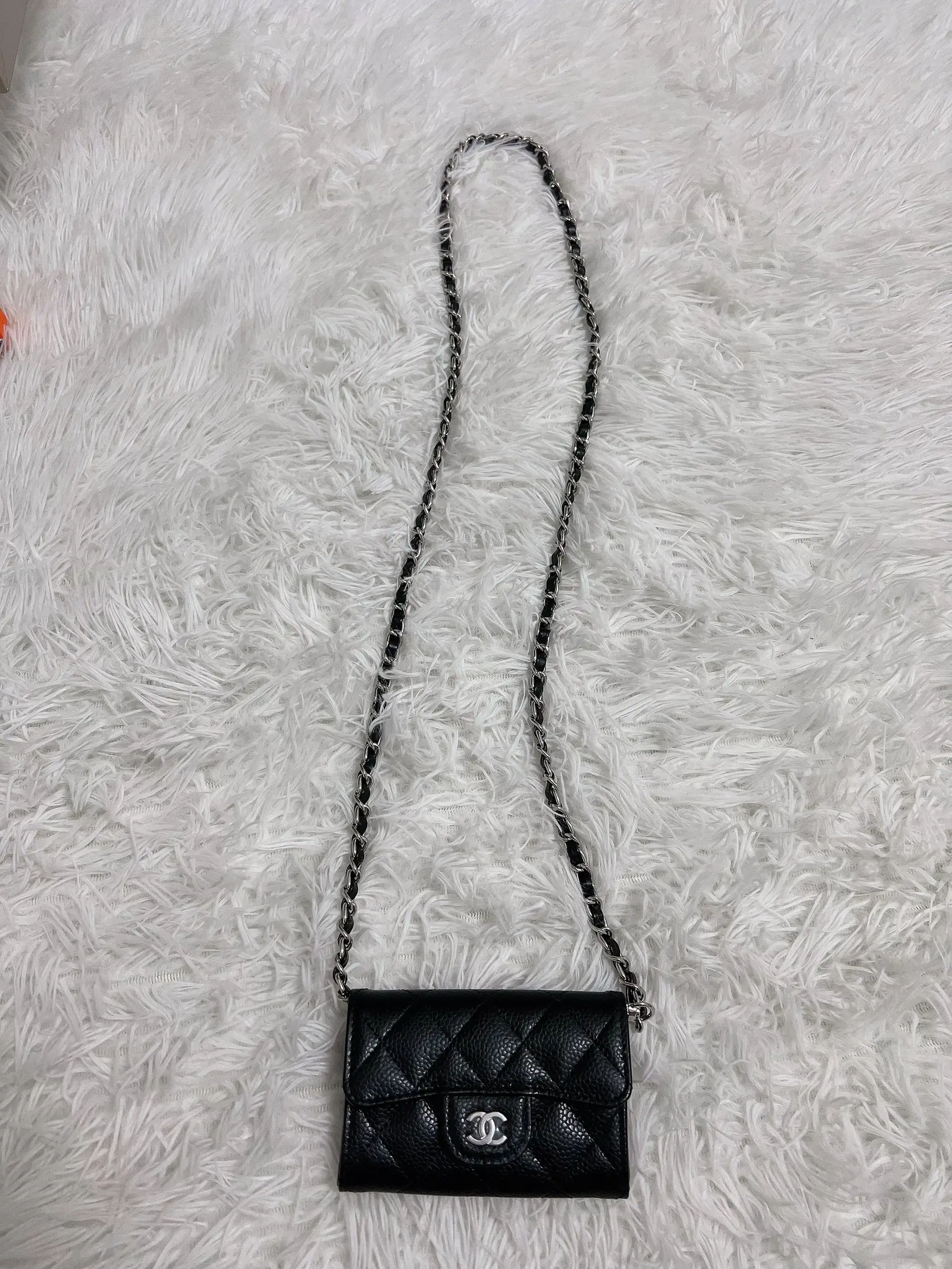 Chanel Book Card Holder With Chain