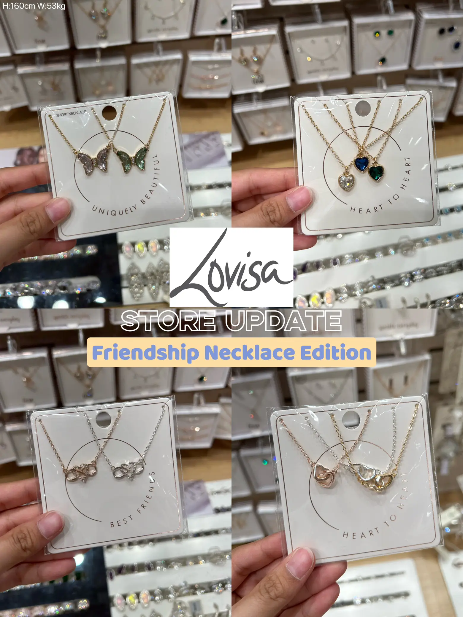 Lovisa Costume Jewelry Lot Necklace Ring Earrings Gold Tone Silver
