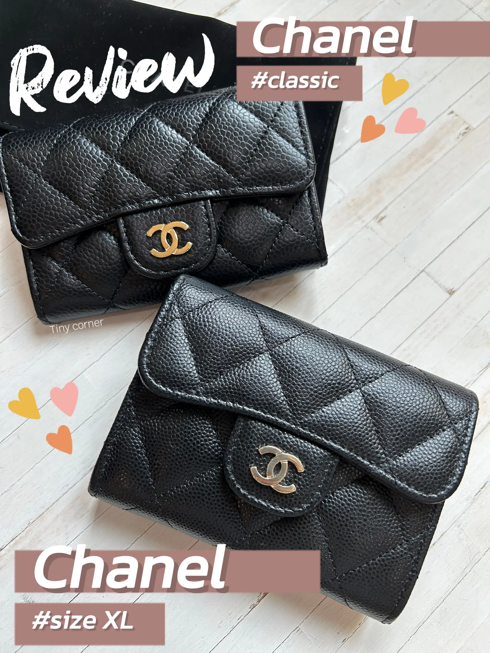 Review Compare chanel card holder classic & XL