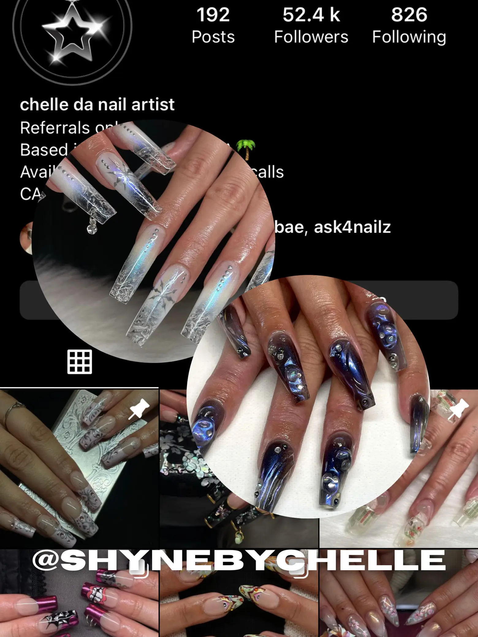 GORGEOUS BLACK 🖤 NAIL ART  Bedazzled nails, Unique acrylic nails, Nail  jewels