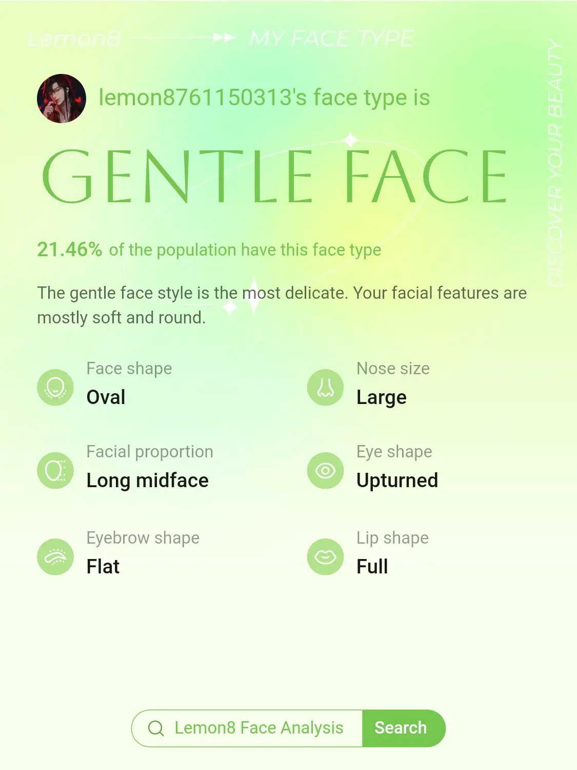 My Face Analysis Report แกลเลอรีที่โพสต์โดย 朱進成 Lemon8