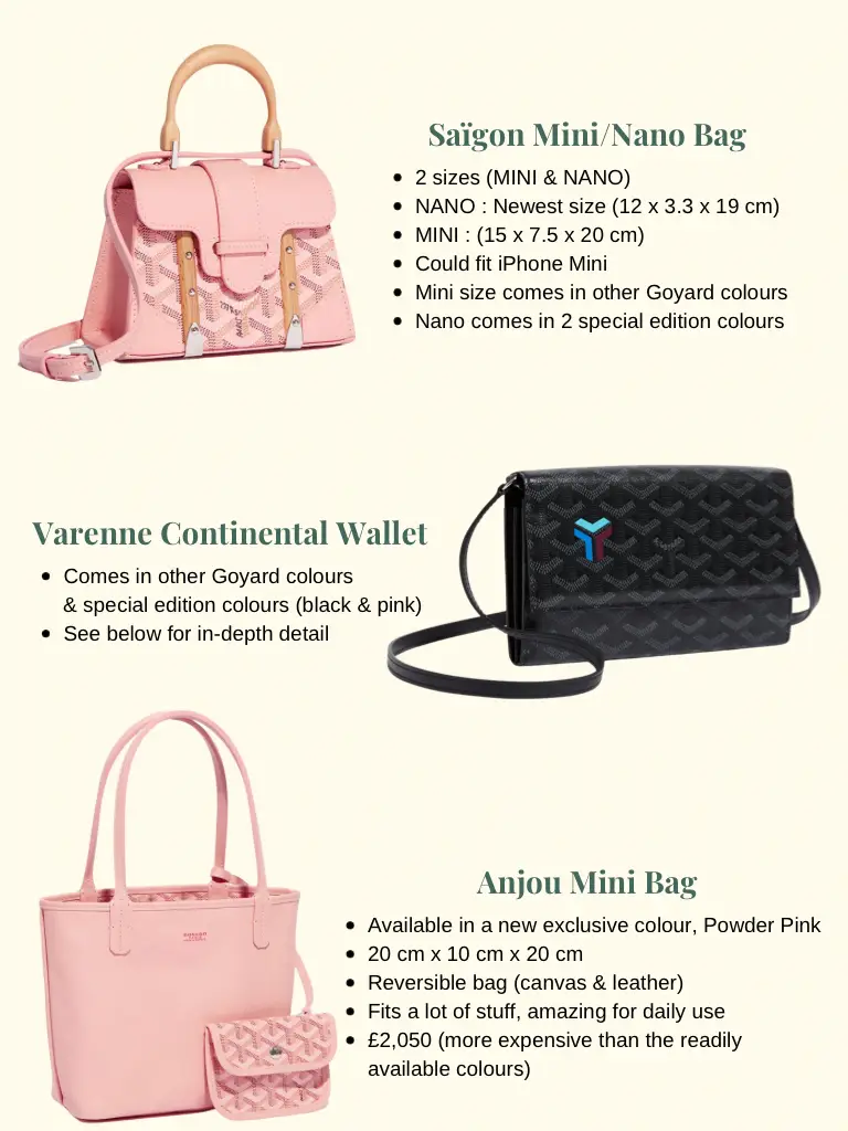 THE JET BLACK & POWDER PINK LIMITED EDITION The eight Jet Black & Powder  Pink limited-edition items are available right now at all Goyard  comptoirs, By Maison Goyard