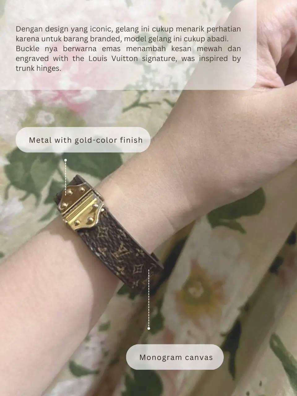 Louis Vuitton Bracelet Nano Monogram in Canvas with Gold-Tone - US