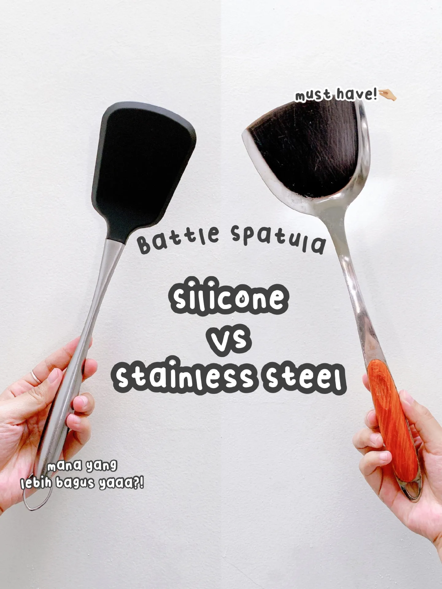 Battle Spatula, Silicone Vs Stainless Steel! bagus แกลเลอรีที่โพสต์