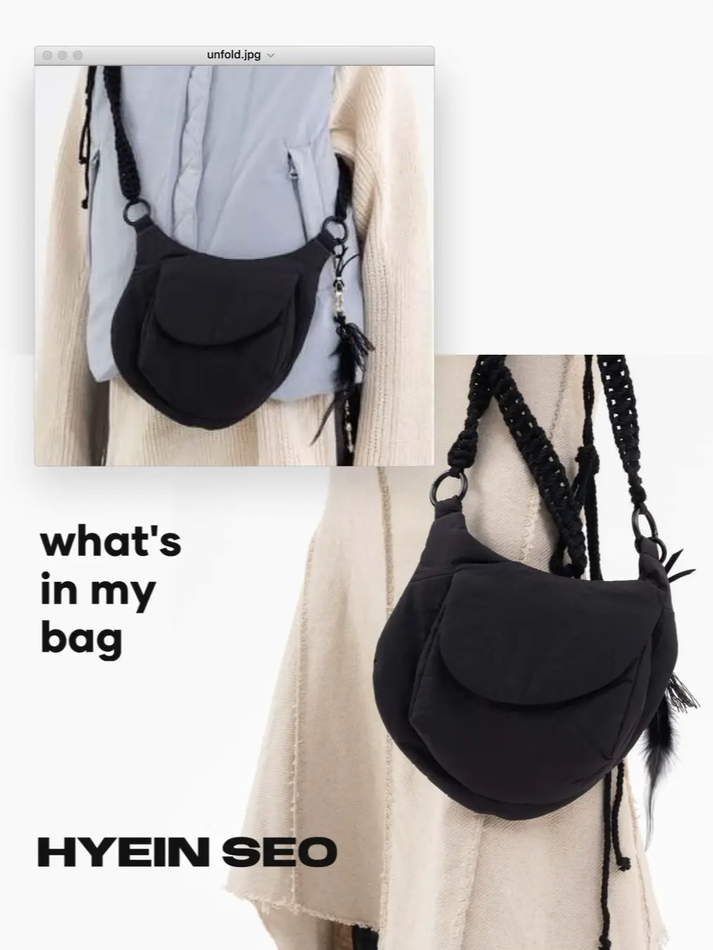 What I can fit in my Hyein Seo bag