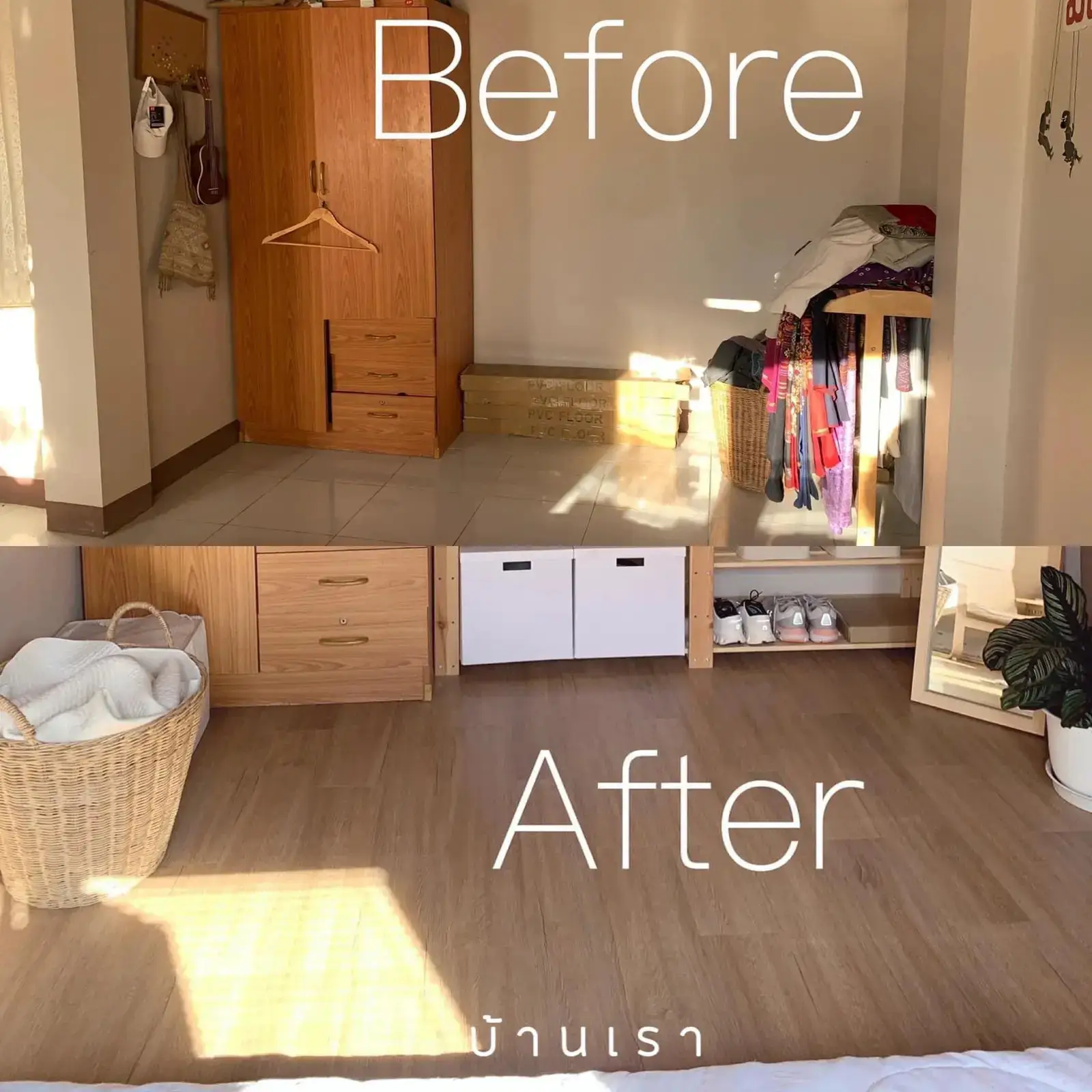 รีวิวปูพื้นห้องเองแบบปูเองไม่ง้อช่าง ก็ปูเองไปเลยสิคะ 💪🏻🛠🧰 | แกลเลอรี ...