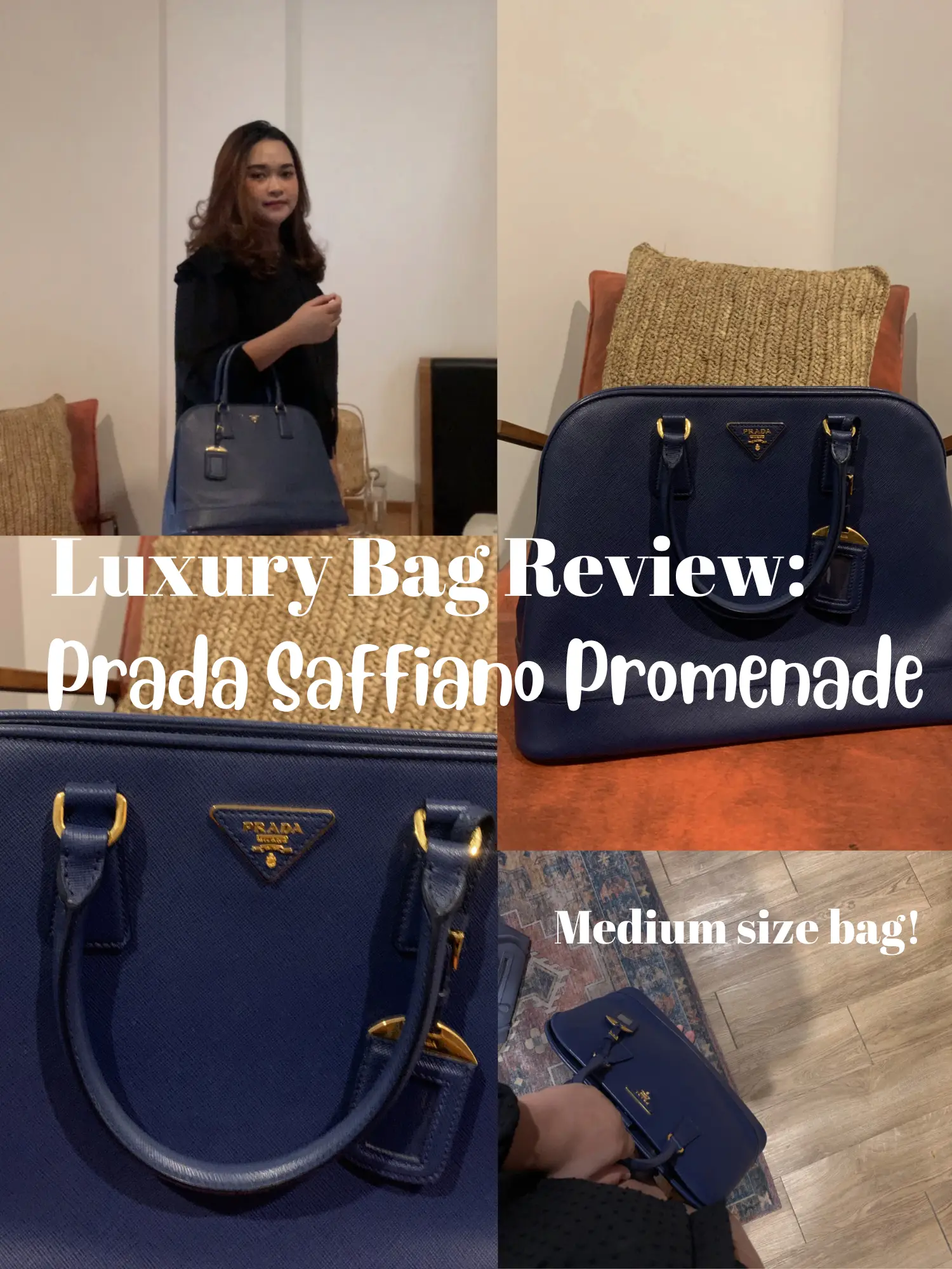 What Goes Around Comes Around Prada Pink Saffiano Promenade Small Handbag