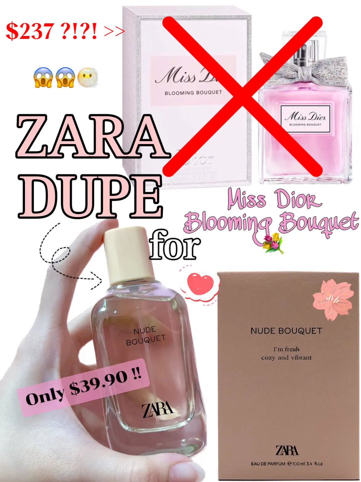 Zara Nude Bouquet Woman Eau De Parfum Fragrance Perfume 100 ml 3.4 fl. oz  New