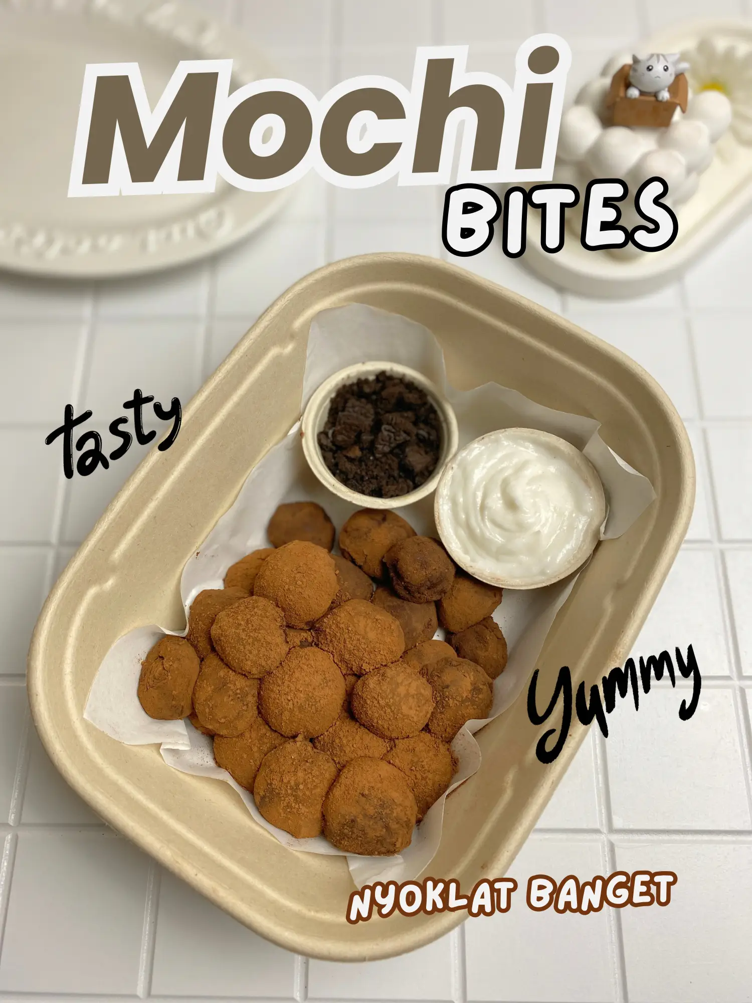 Mochi Bites Viral, Nyoklat Bangeeet 🤤 | Artikel diposting oleh Elfa Shofia  | Lemon8